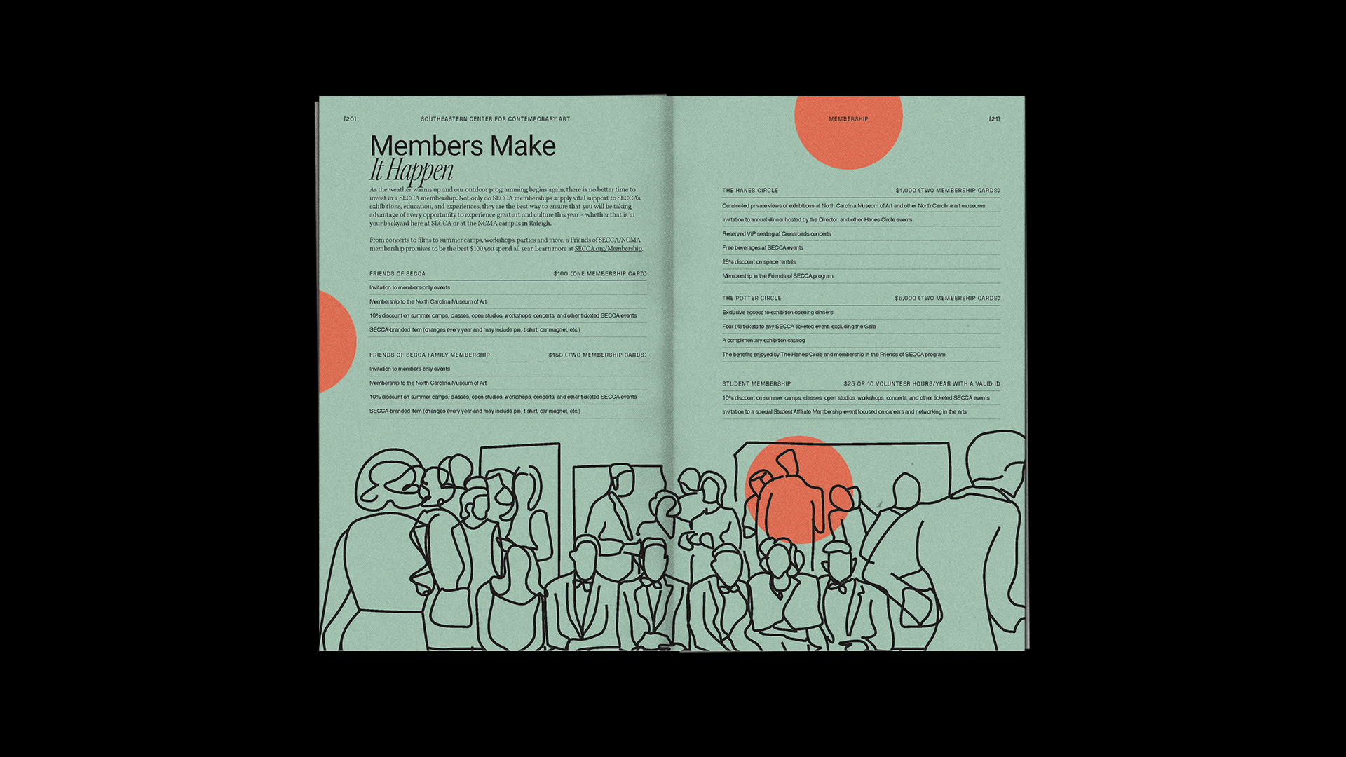 SECCA Spring Digest Spread, 2022