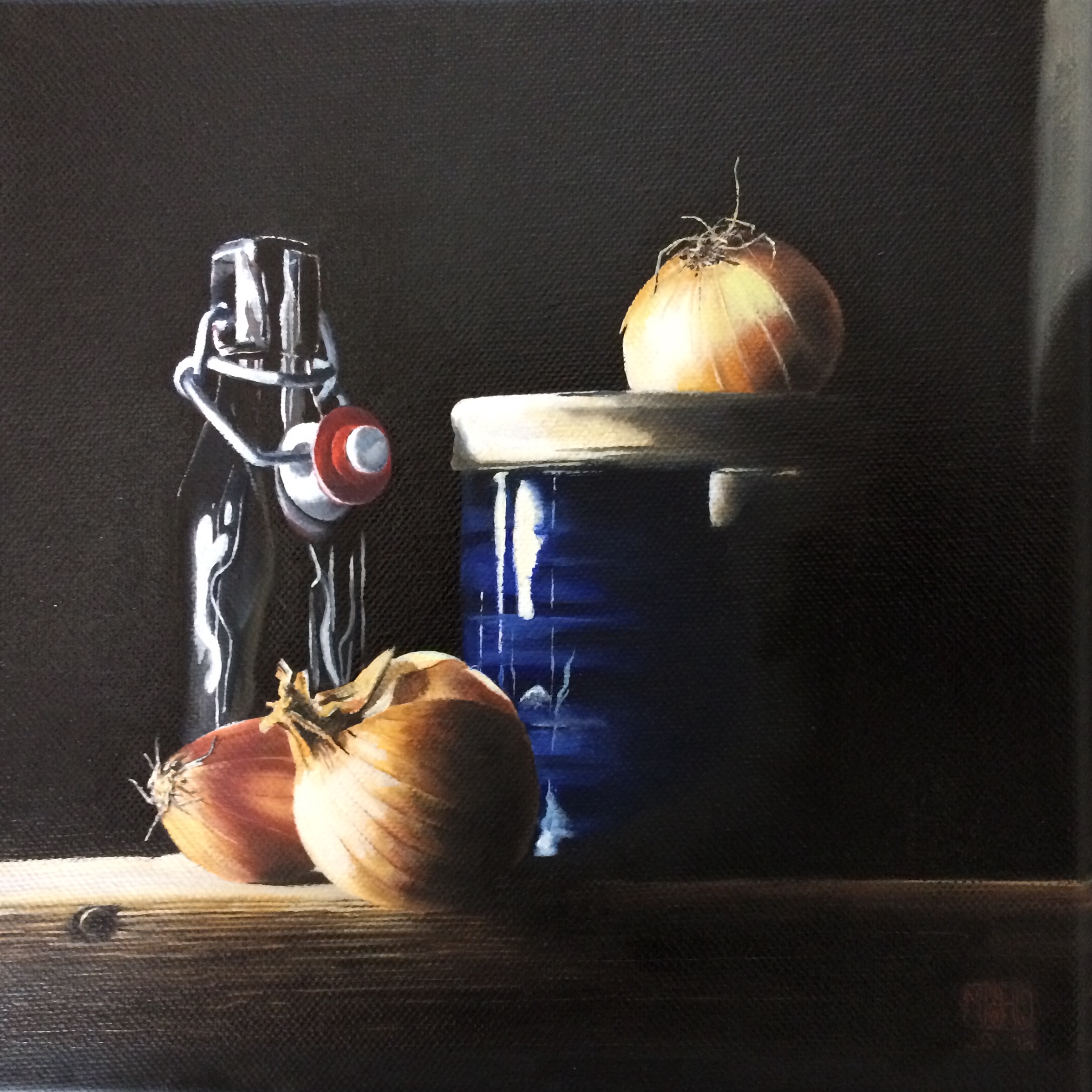 457–Flasche, Zibälä und Topf20×20 cmÖl auf Leinwandsold