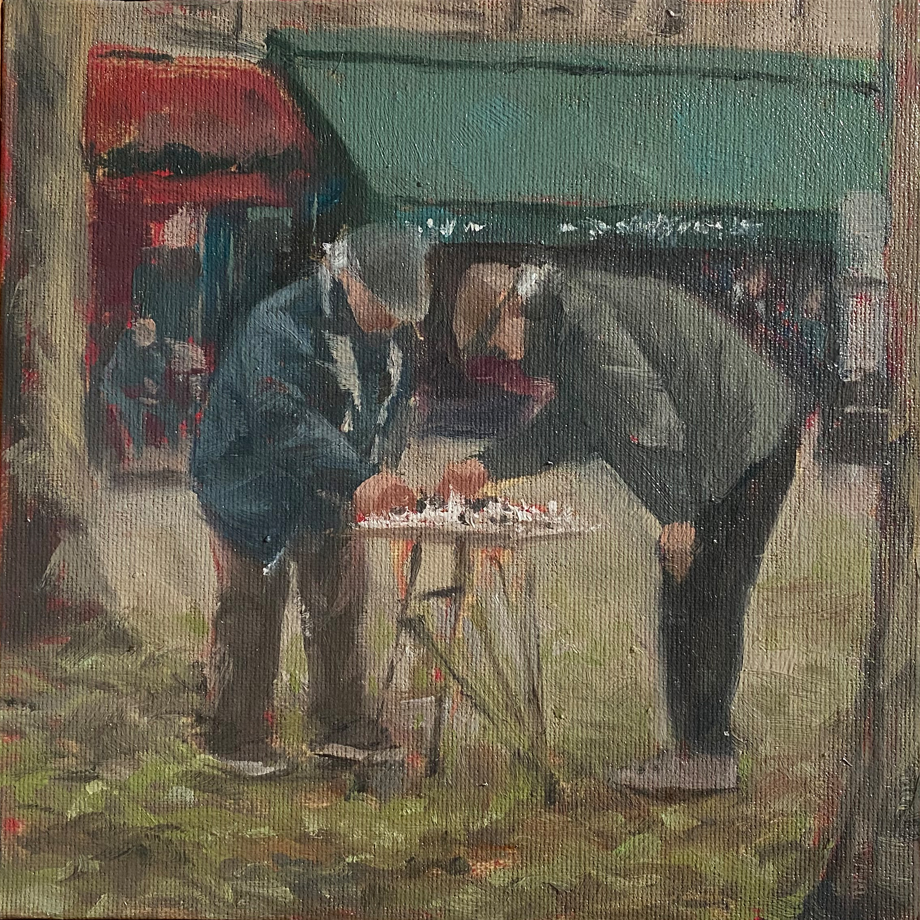 montmartre variation diptych: two moves ago, paris, 202520 x 20 cmoil on cotton panel