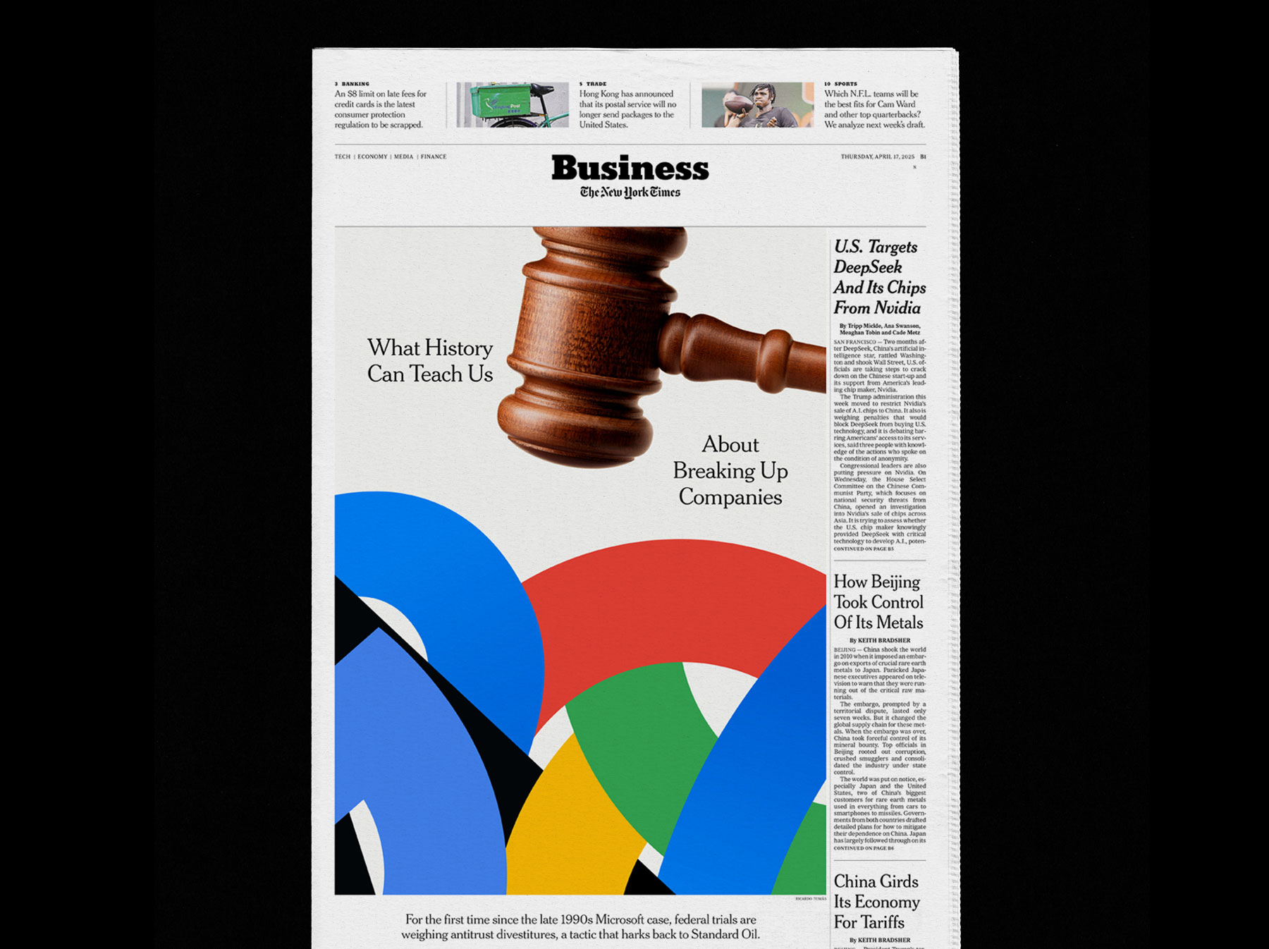 17/04/2025 The New York Times - What History Can Teach Us About Breaking Up Giant Companies / AD: Zak Bickel