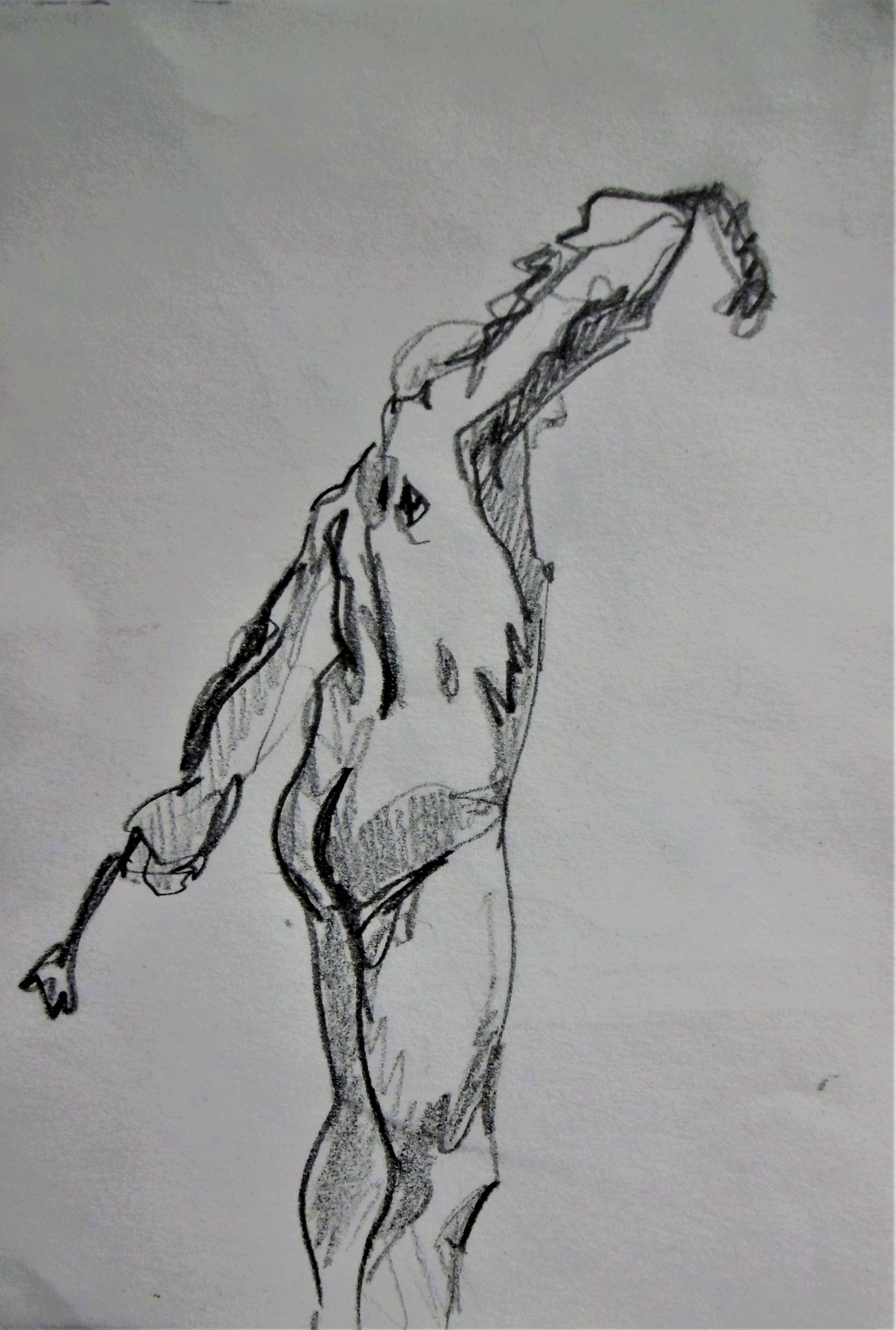 Ed with Rope, pencil on paper, 21 x15cm, £50