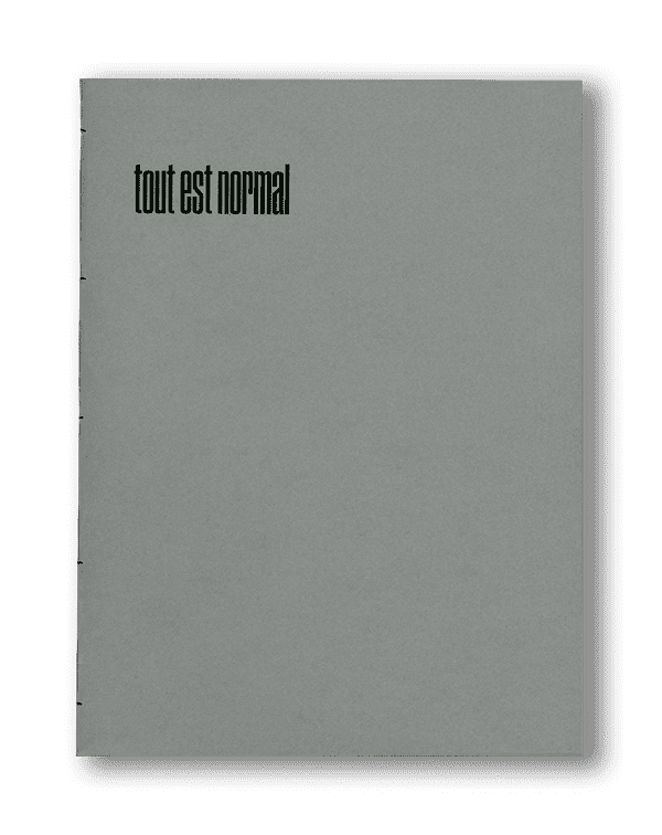 Tout est normal, 2020, Mémoire d'études