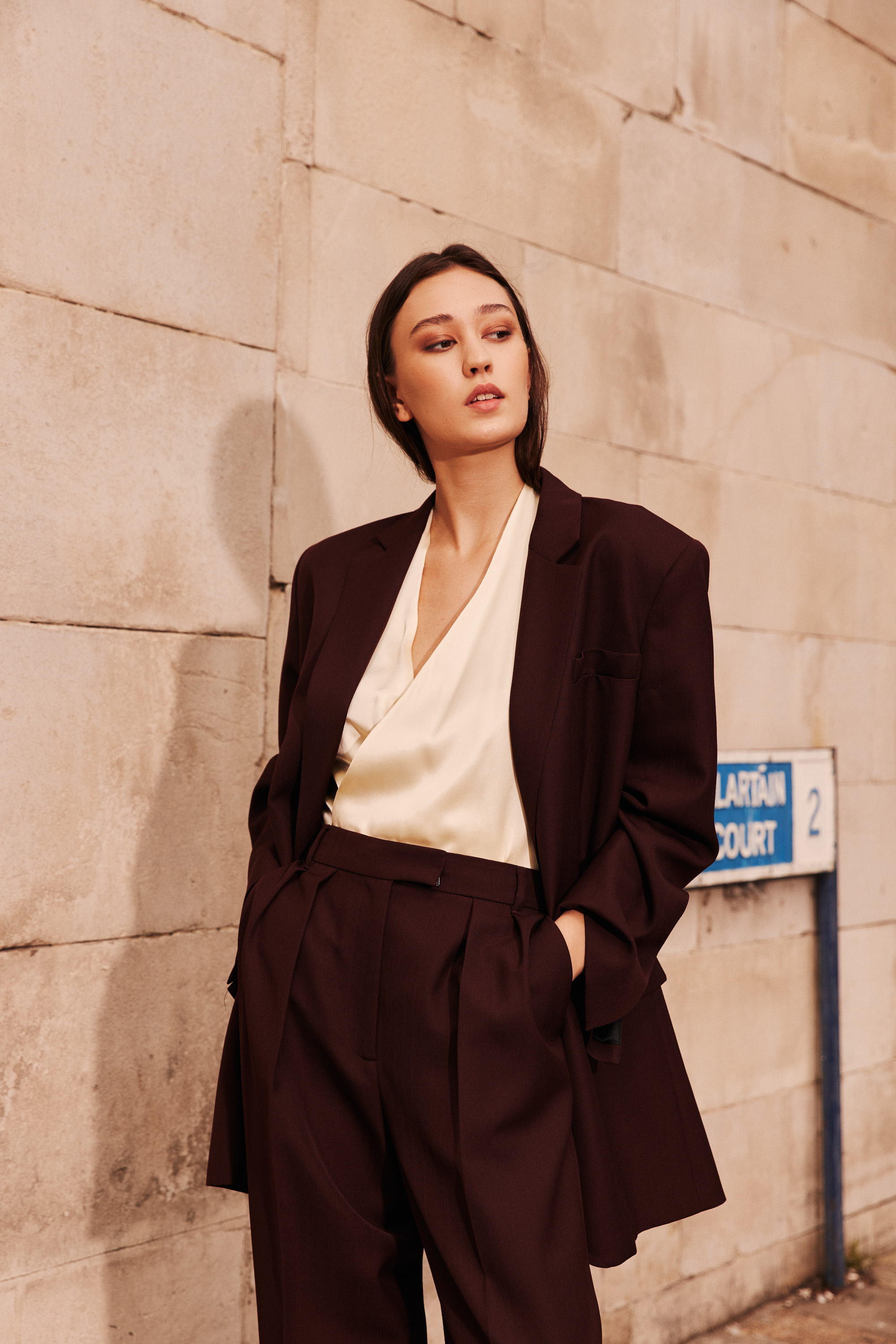 Luxurious fashion editorial photoshoot in Dublin, Ireland, featuring a stunning model in vintage clothes. Photographed in the city's trendy French cafes, this photography showcases the elegance of high-end fashion and the charm of vintage clothing. Captured by a skilled photographer, this editorial is sure to impress.