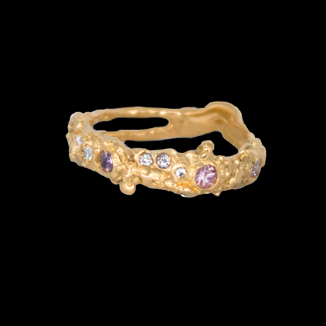 Bespoke Oysterling Pink & White Diamonds