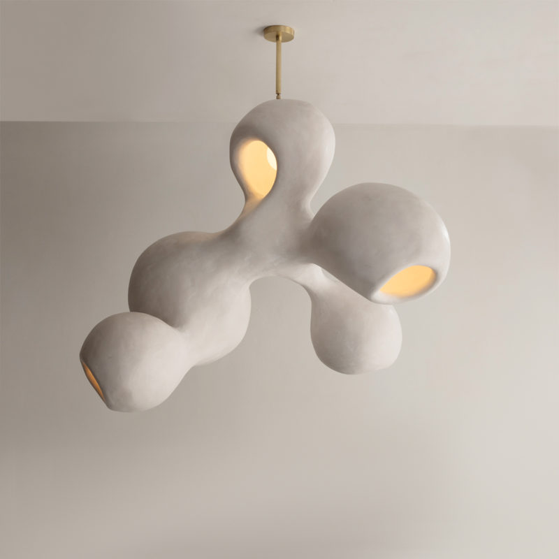 The lighting feature “Fertility Form” by Rogan Gregory. It reminds me of a warm cave.