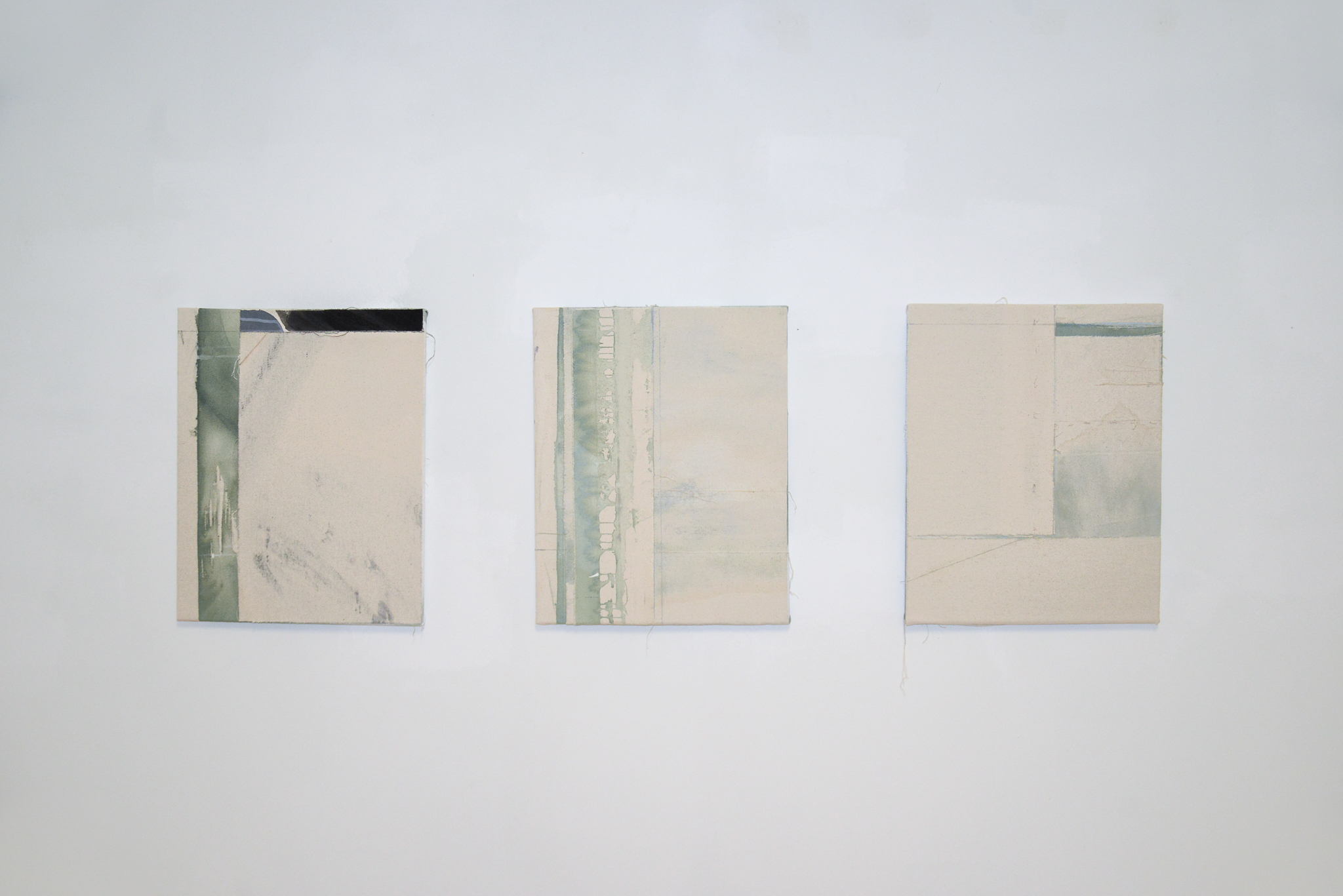 A Place Our Skin Can Touch 1-3, water-based media, and graphite on canvas, 16 x 20 inches, 2020