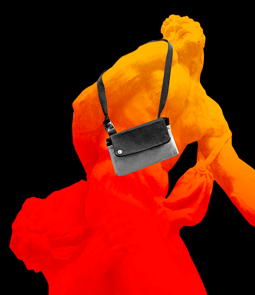 Fig.71. Statue of Icarus with original bag design.