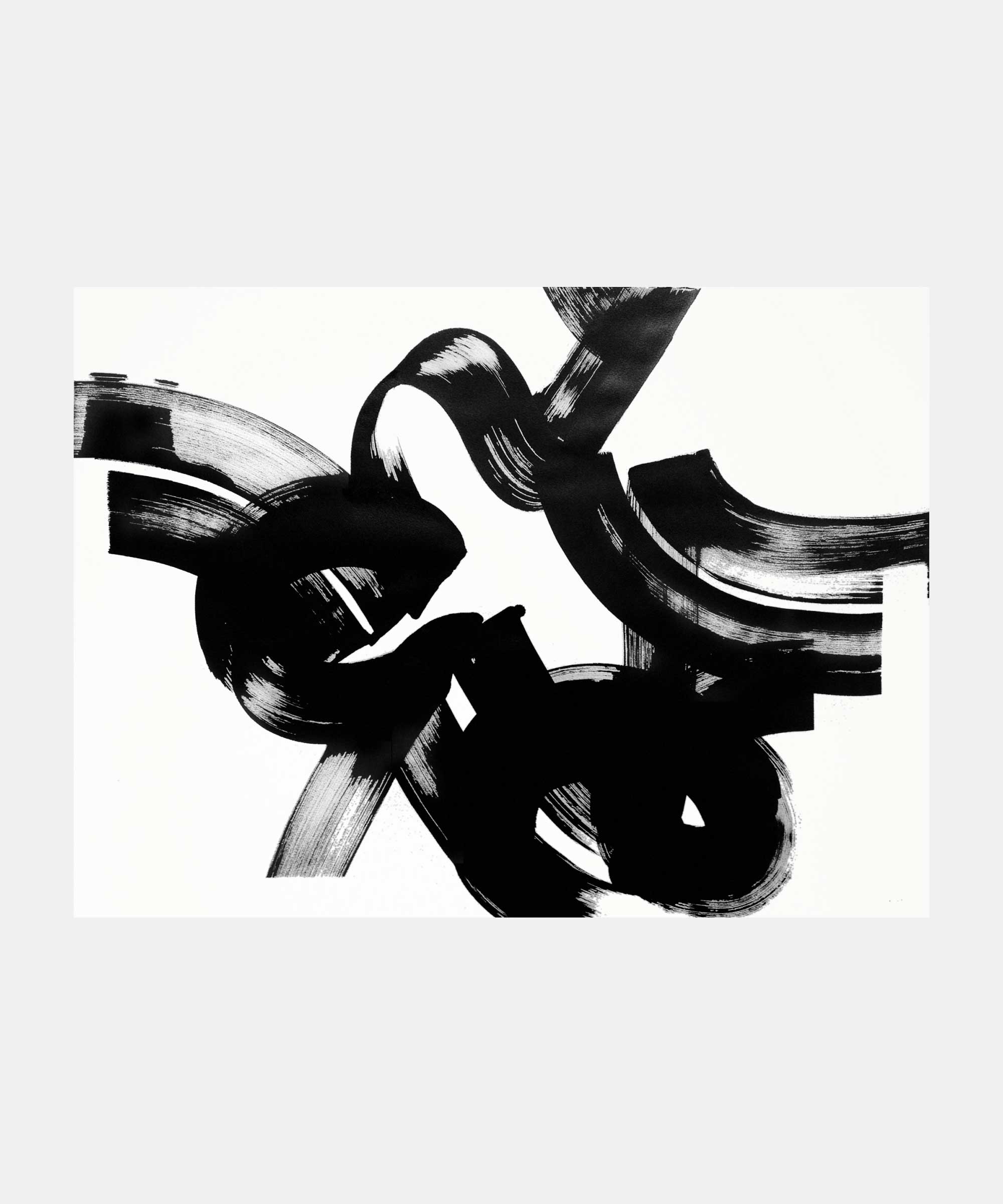 Improvisation, 2014. Ink on paper, 76&#160;x&#160;56&#160;cm.