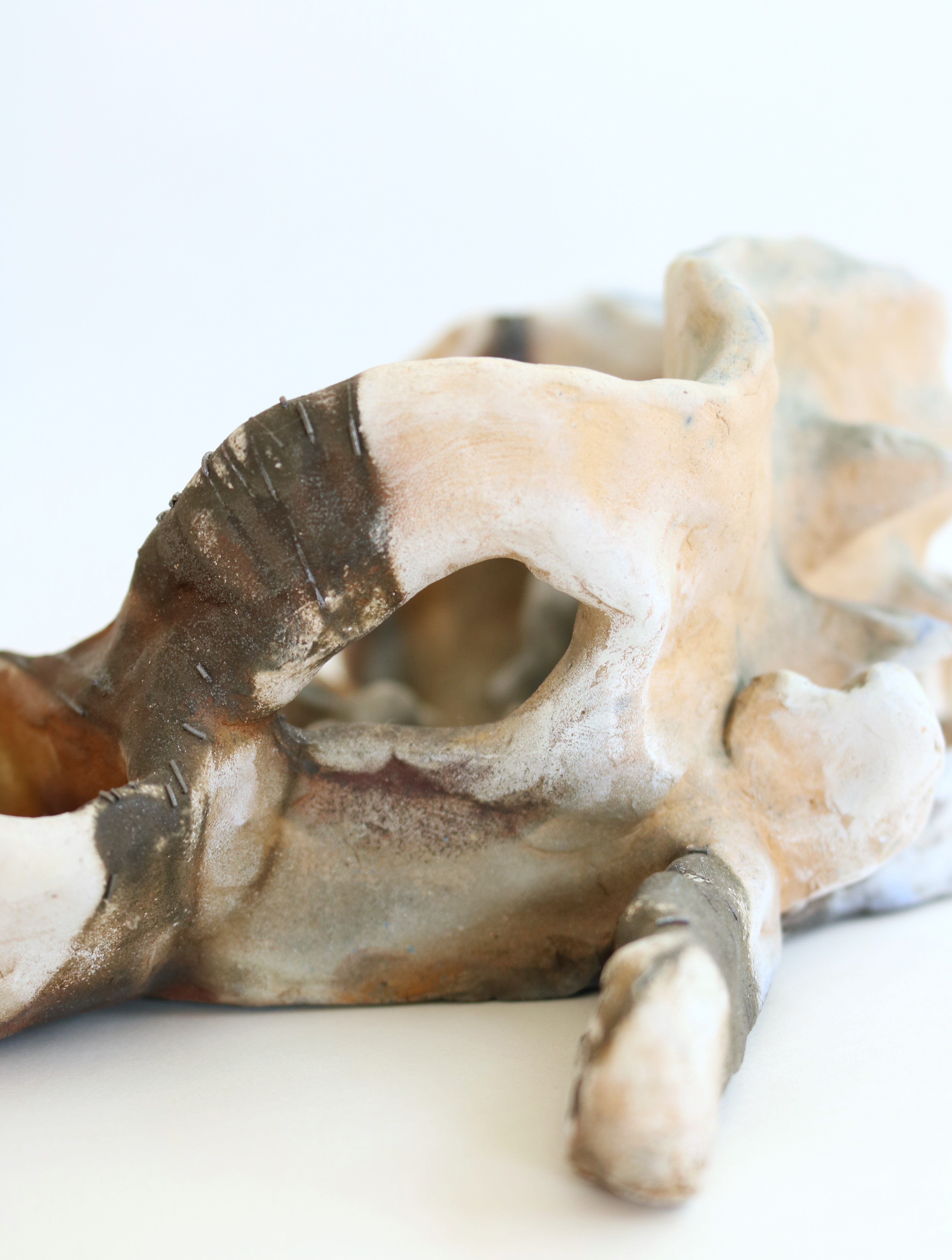 buried bones, saggar fire, 2022