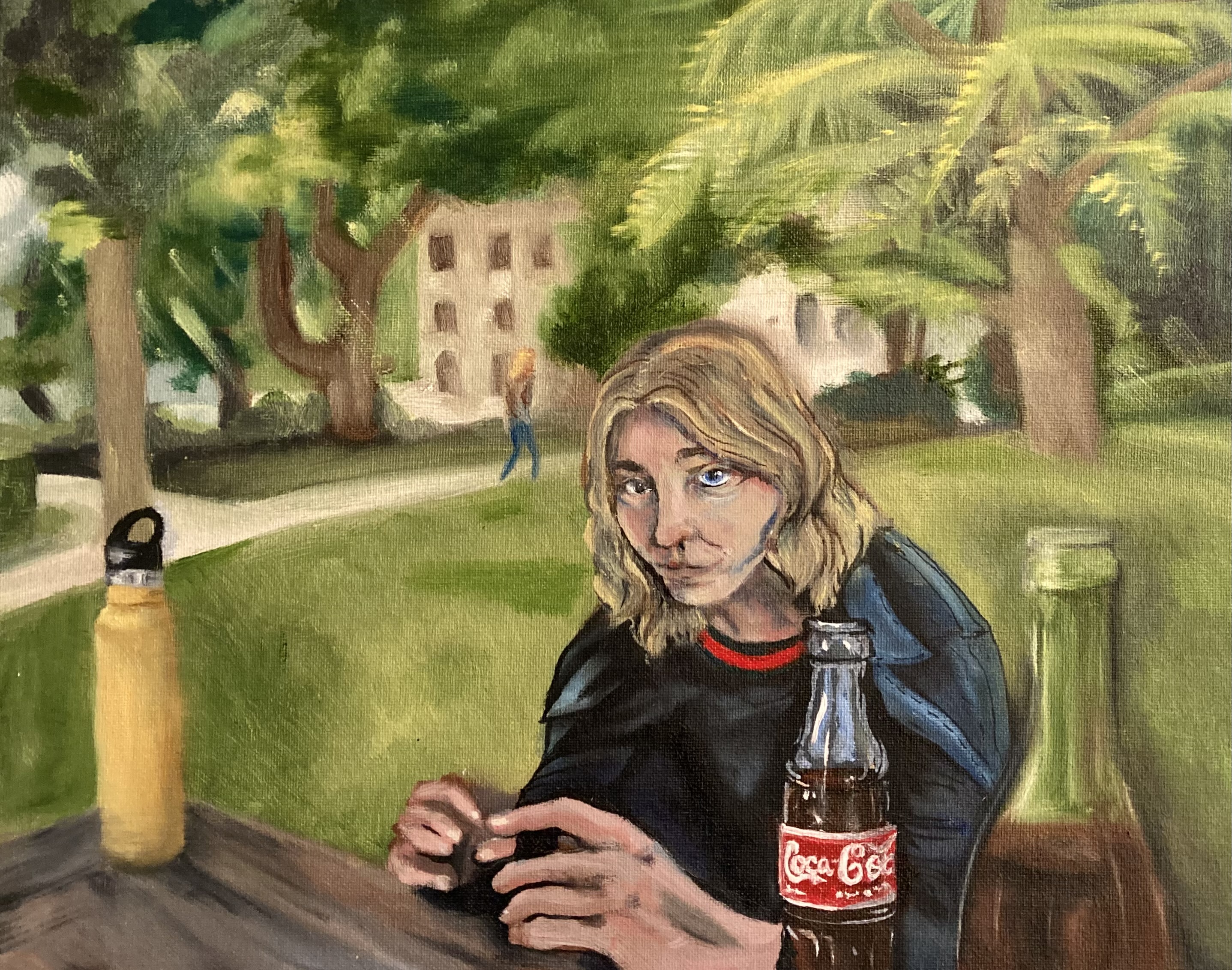Bree in Park, Oil, 2021