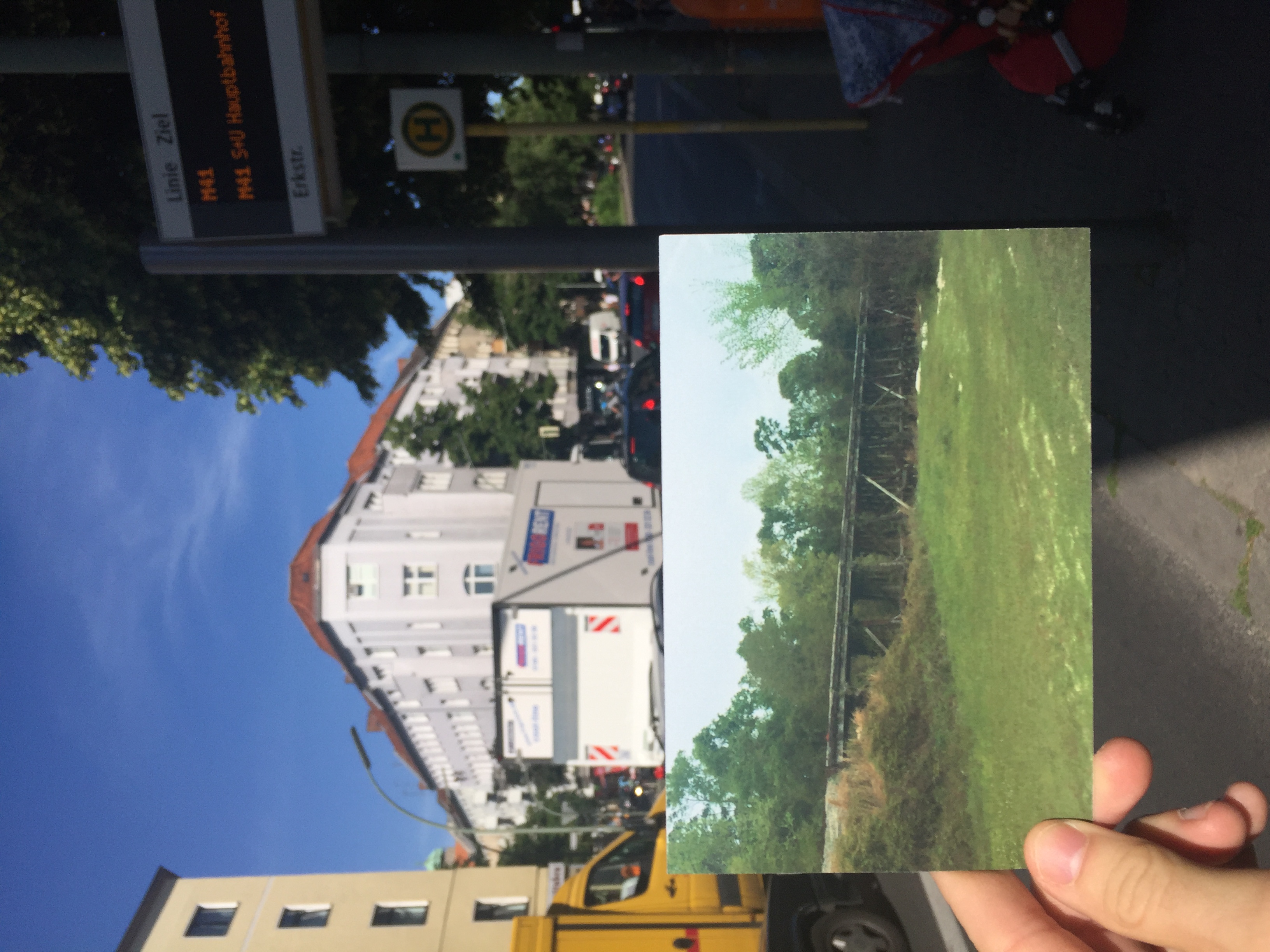 I left this card at an intersection in Berlin.