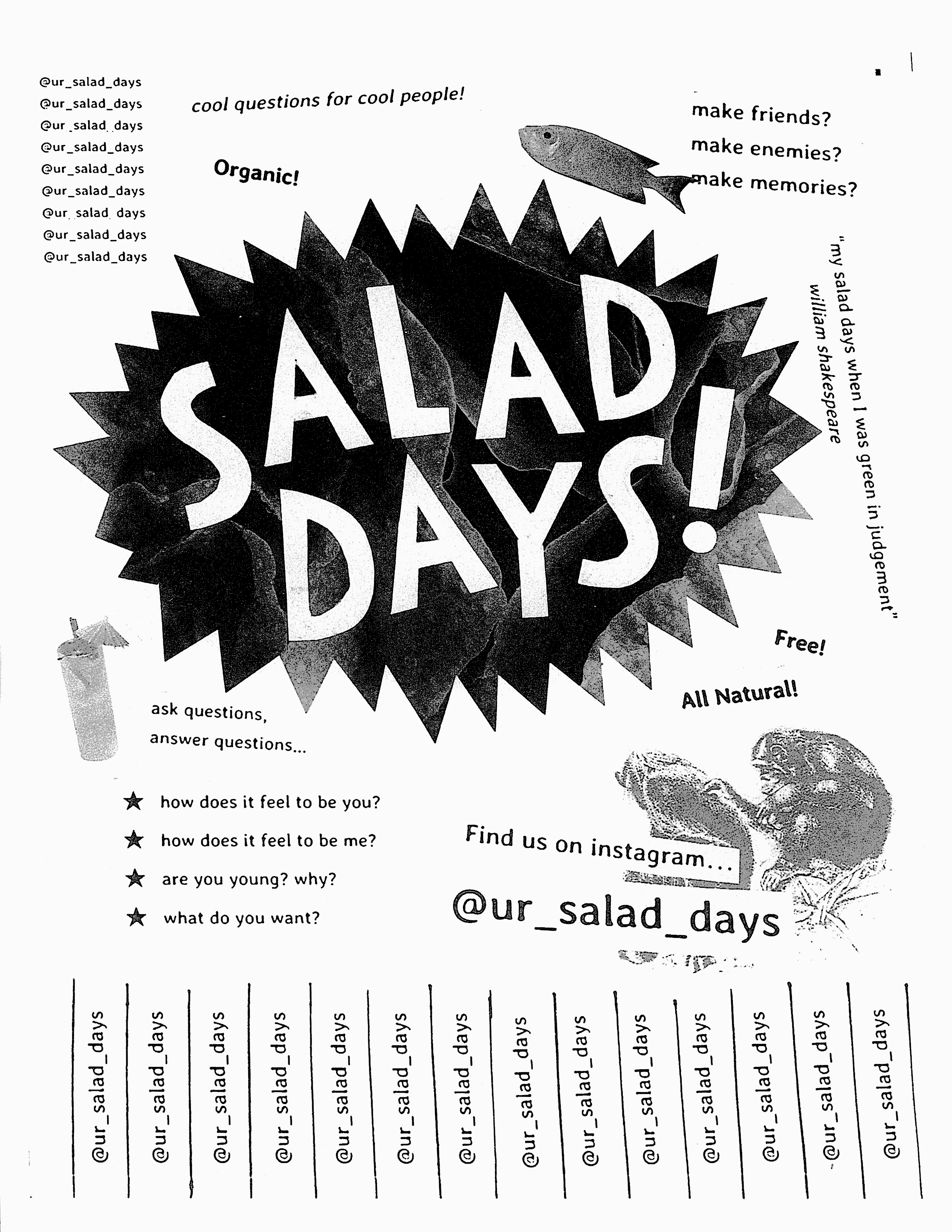 Flyer for Medium Design Collective promotion and guerilla data collection, 50+ copies distributed on campus: Cut-and-paste collage & copy machine, 2021