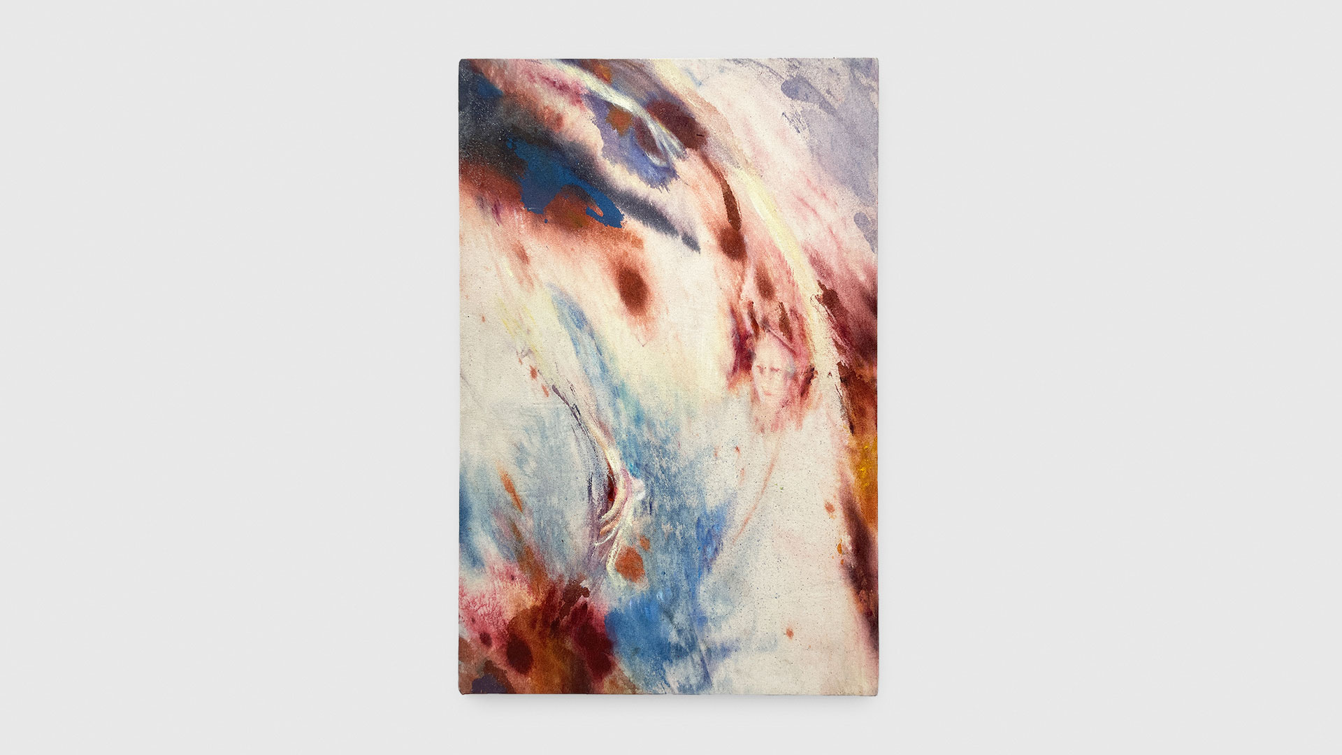 This Question Isn't Mine, 2024, oil and ink on canvas, 45 × 30 cm