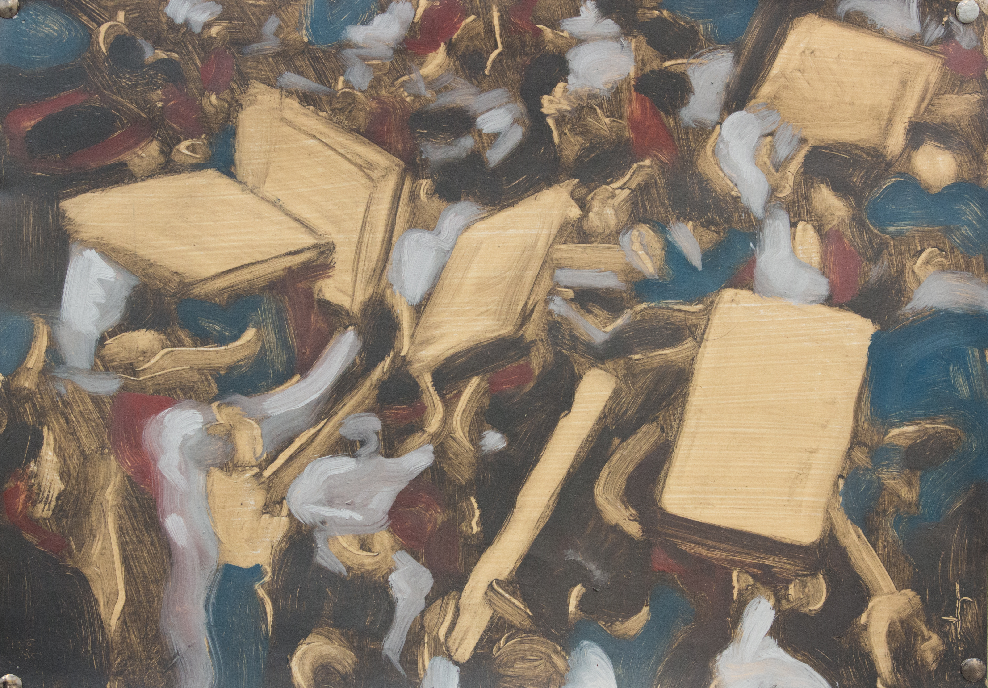 Untittled (Crowds), 2019, Oil on canvas, 42 x 58cm