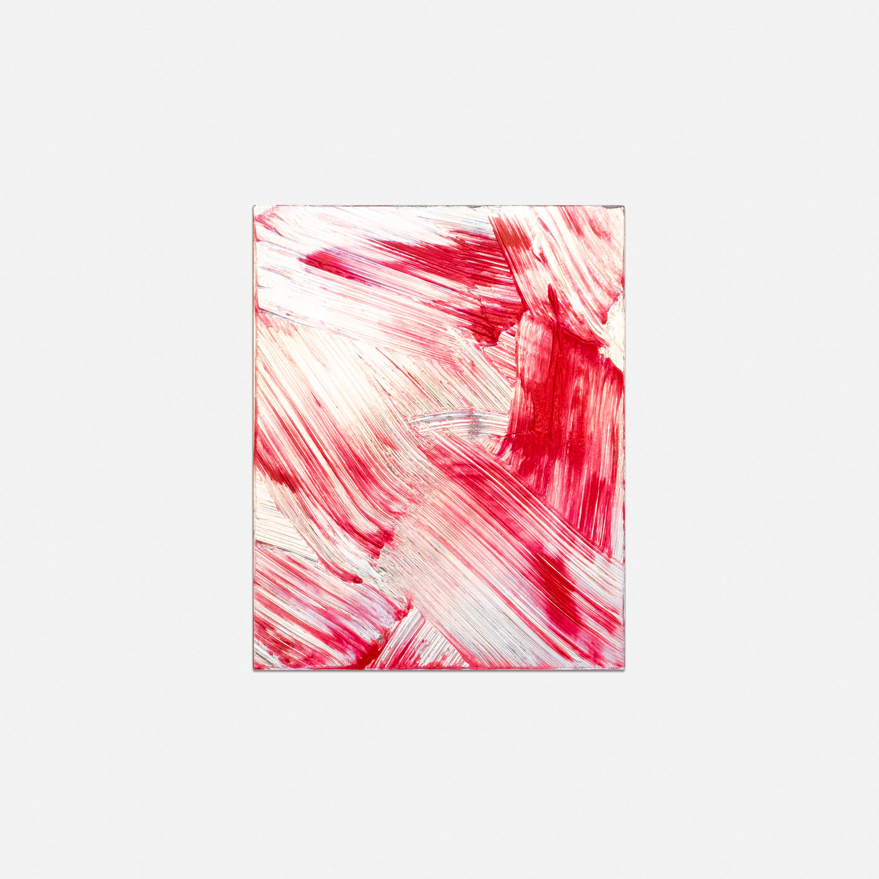 RIS 22 (Red), 2019, Acrylic on mirror on wood on wood panel, 10 x 8 in