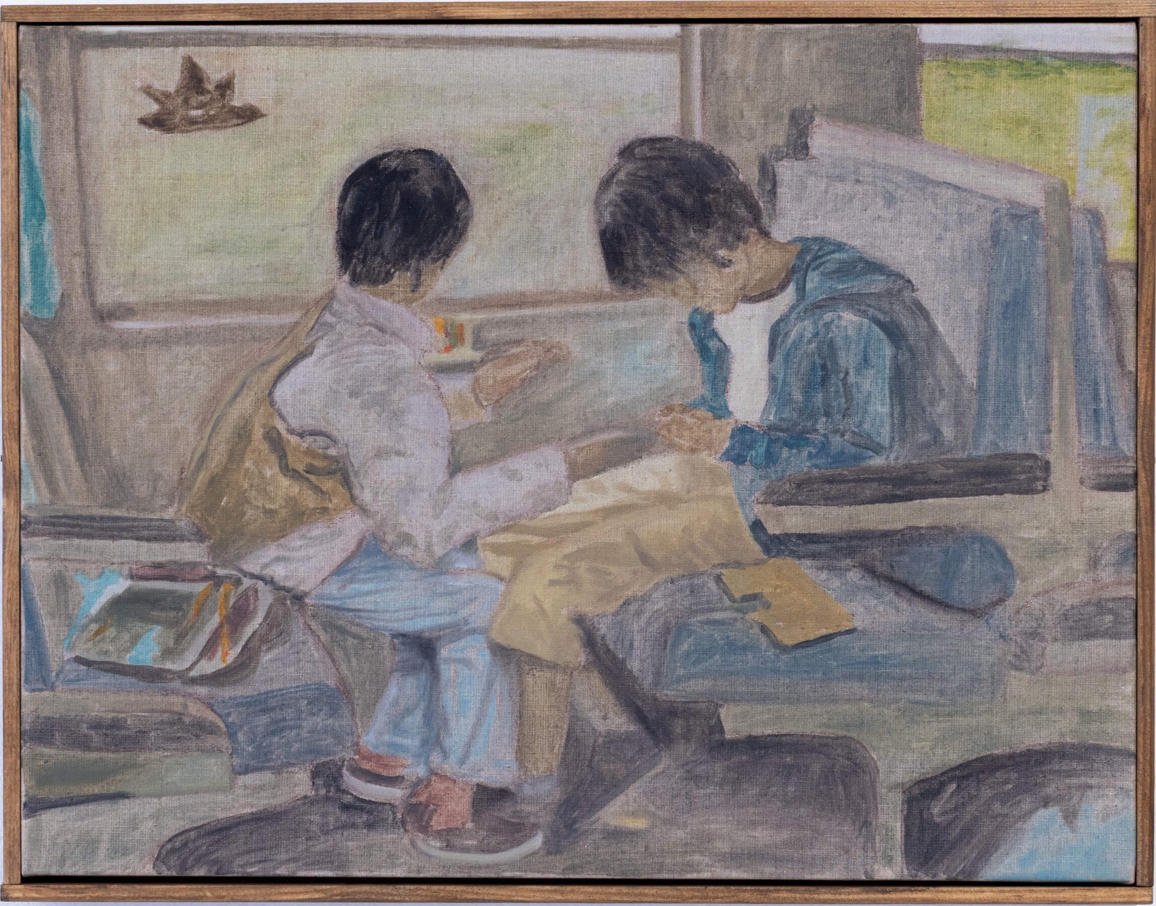 Secret Carriage – 37 x 48 cm, oil on linen, pine frame, 2025