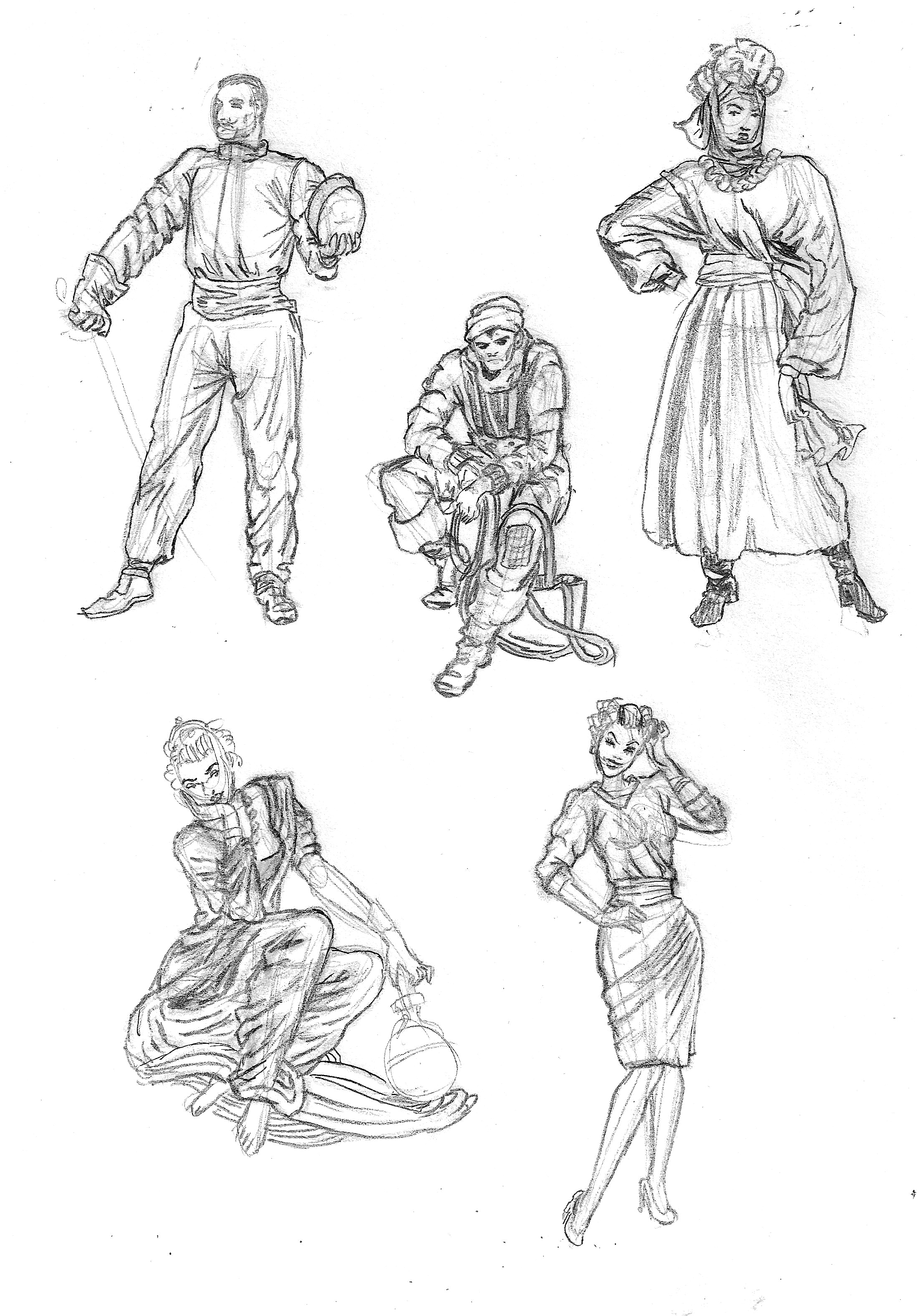 Wrinkle Studies, graphite