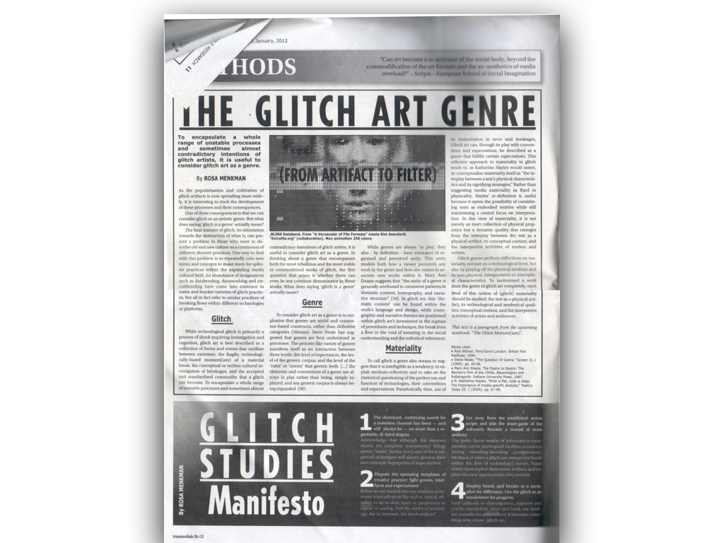 The punctum as glitch in contemporary art: the art of Rosa Menkman •  Digicult