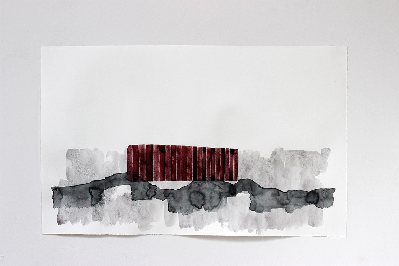 Talla Moffat magic path; pigment, water colour, ink, 31x49cm