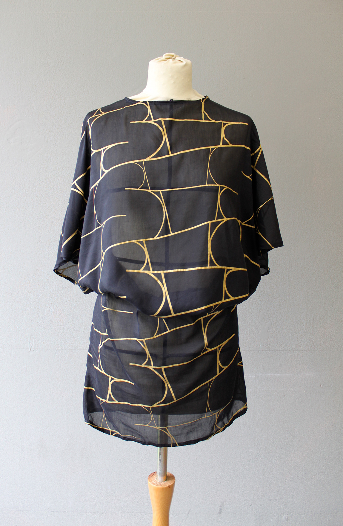 Silk screen print dress