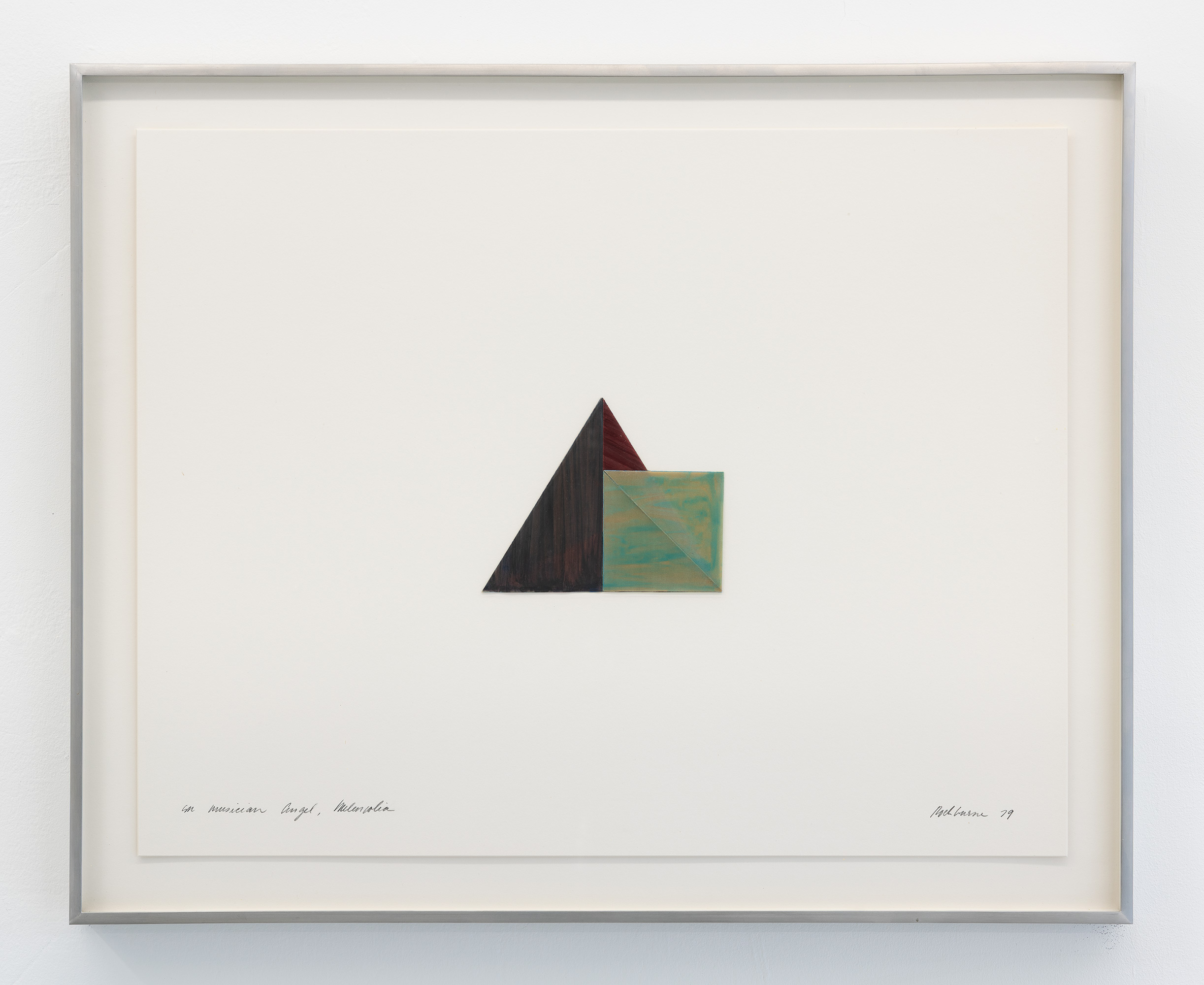 Dorothea Rockburne, Small Musician Angel: Melancolia, 1979. Water color and colored pencil on vellum. 21 x 16 in. (53.3 x 40.6 cm.)