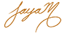 Handwritten signature from Jaya Matteis in a golden brown color.