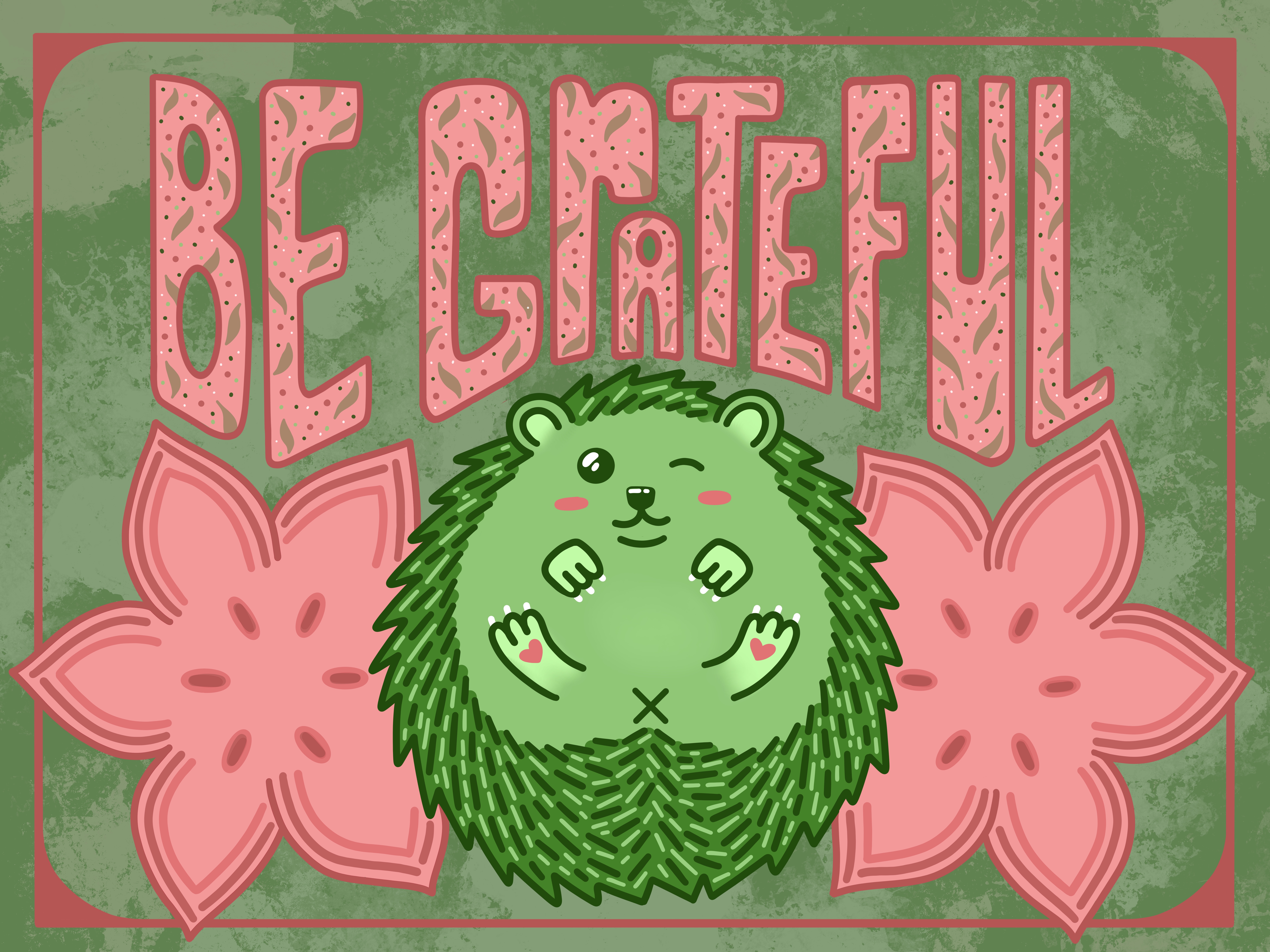 Motivational HedgehogDigital, 18&rdquo;x 24&rdquo;, 2023