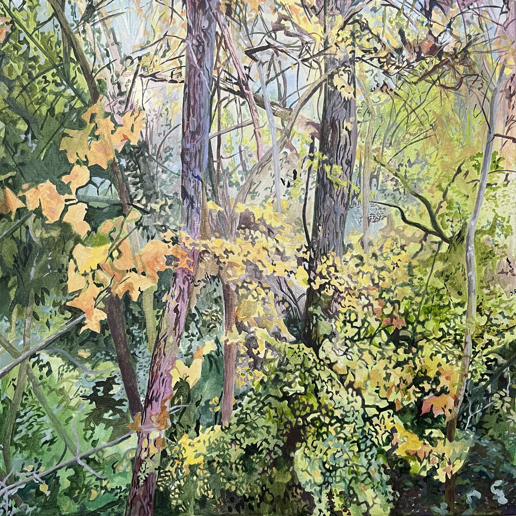 Colour Riot (2022), acrylic on canvas, 50x50cm