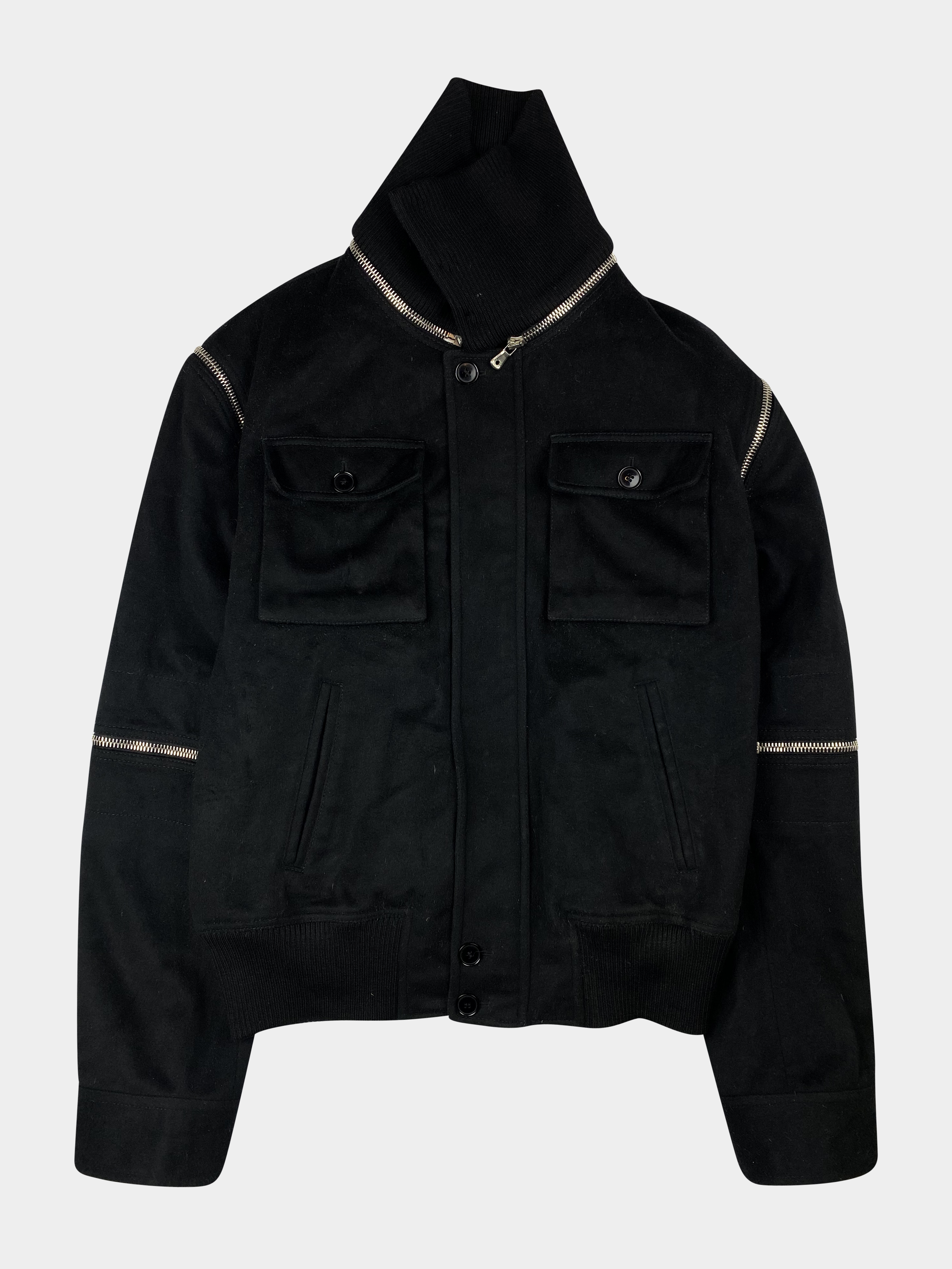 DOLCE GABBANA Black Functional Zip Jacket - ARCHIVED