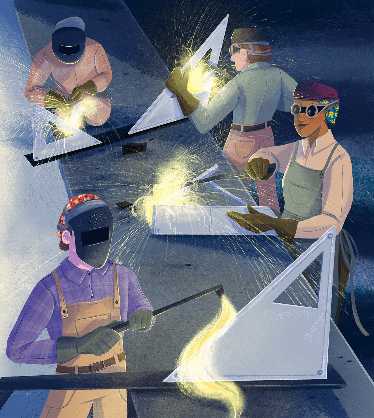 Woman welders from the Second World War.