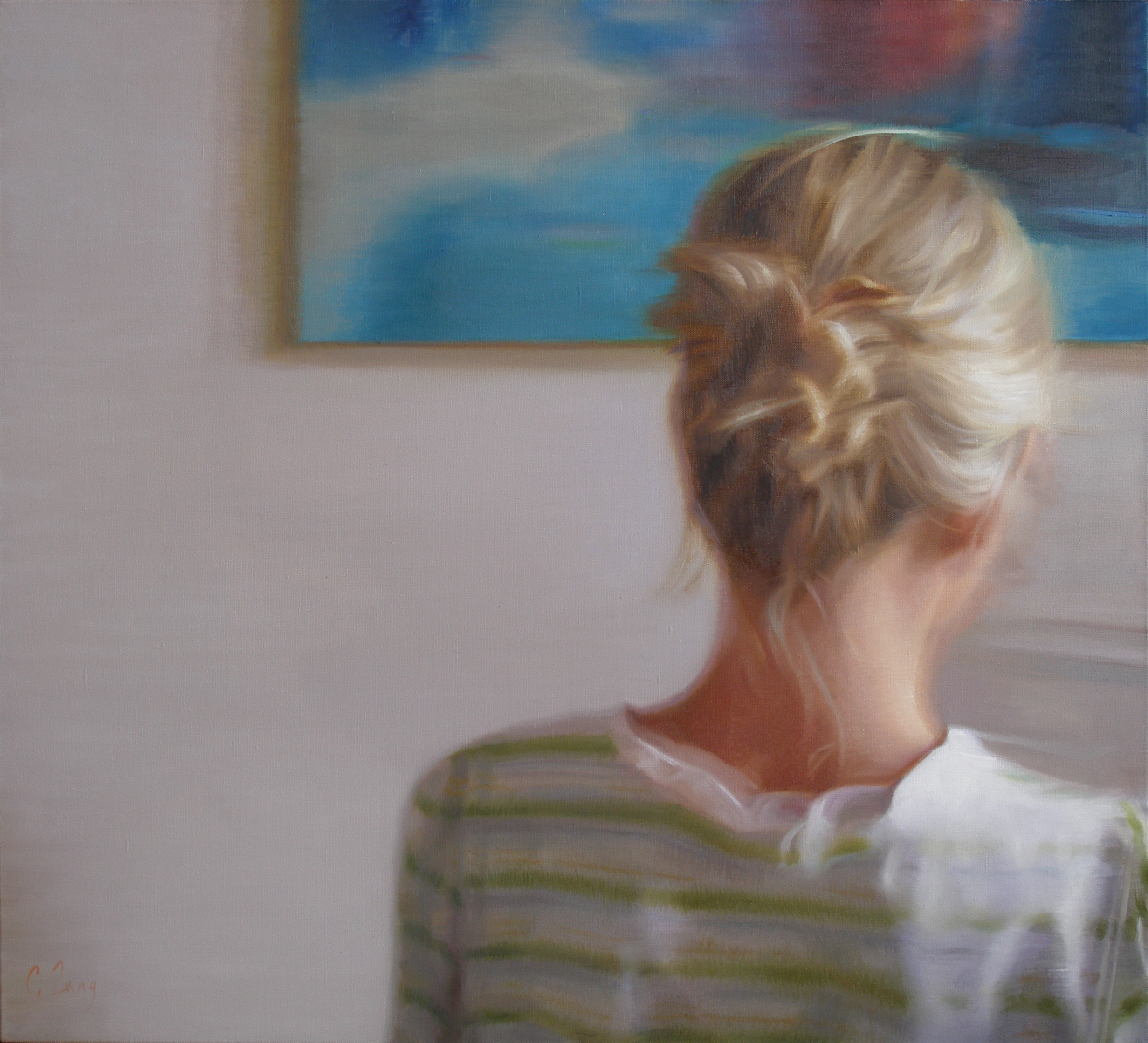 "In the studio", 2016, oil on canvas, 100 × 110 cm