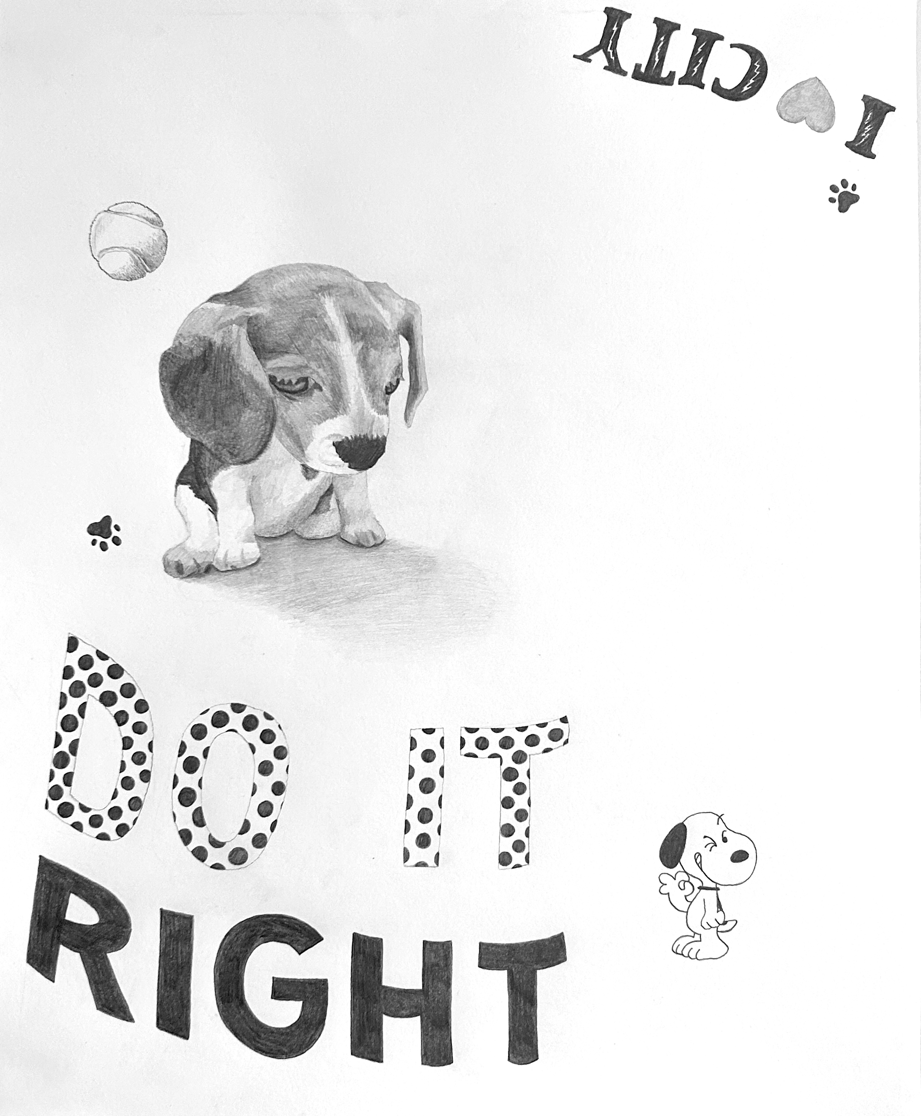 "do it right." graphite on paper, 14"x17", November 2024.