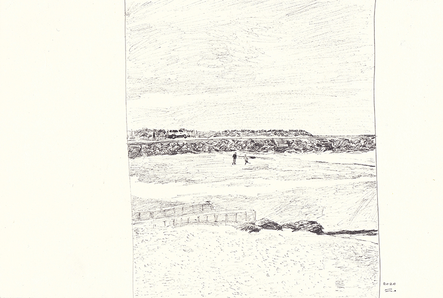 넓은 곳까지 갈래요, 2020, pencil on paper, 21*27.9(cm)
