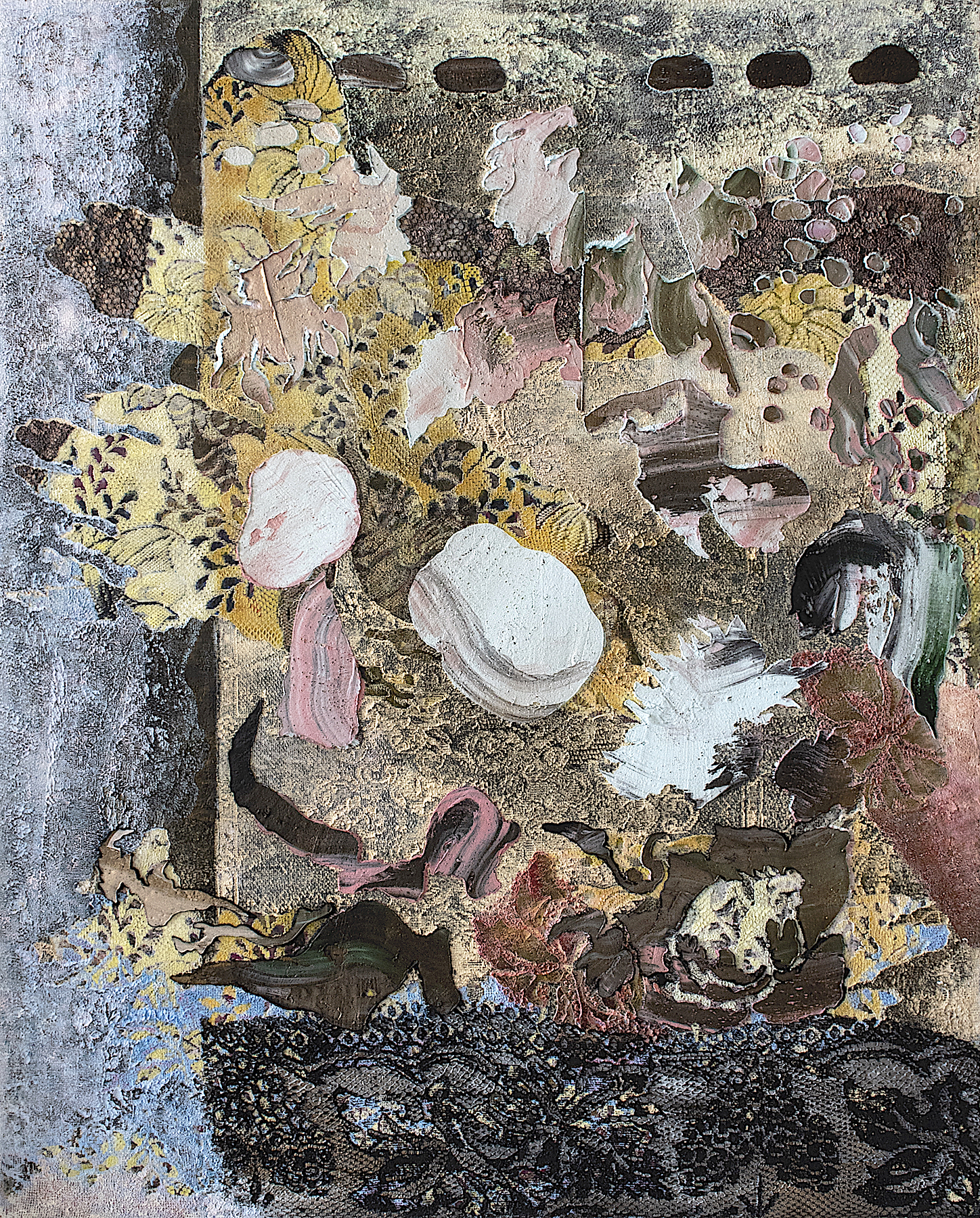  Kim Benson, Seeker (vanitas), 2019, 59 x 47", oil on canvas