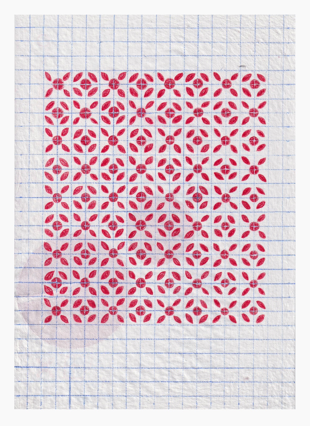 jumpin' jacks, polychromos pencil on handmade cotton paper; 20 x 28 cm