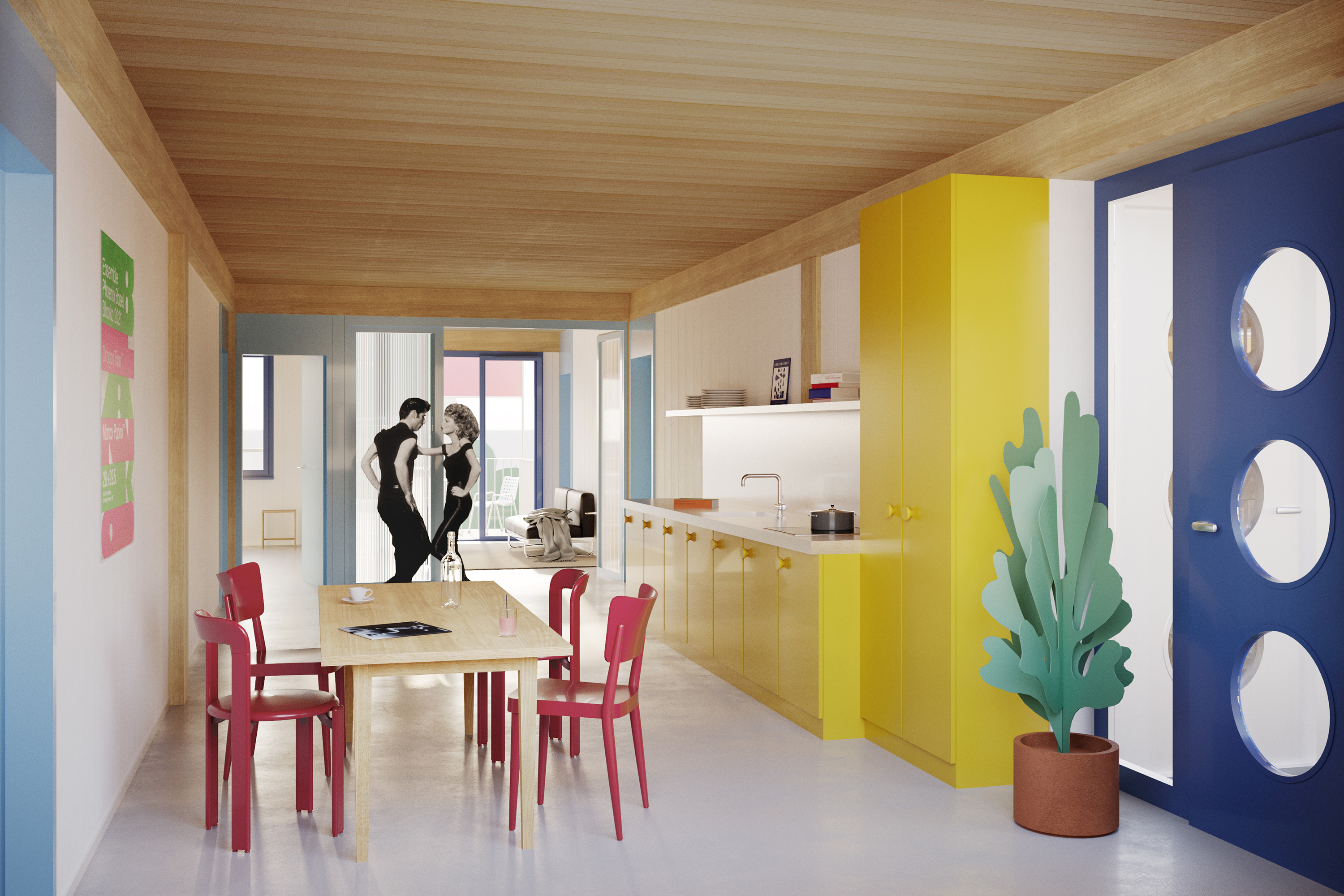 Visualisierung – Studio Burkhardt + Lucas Michael Architektur – Wohnen am Walkeweg Basel