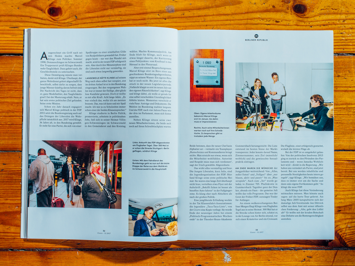Cicero Magazin / Dr. Marcel Klinge, FDP in Berlin / November 2017