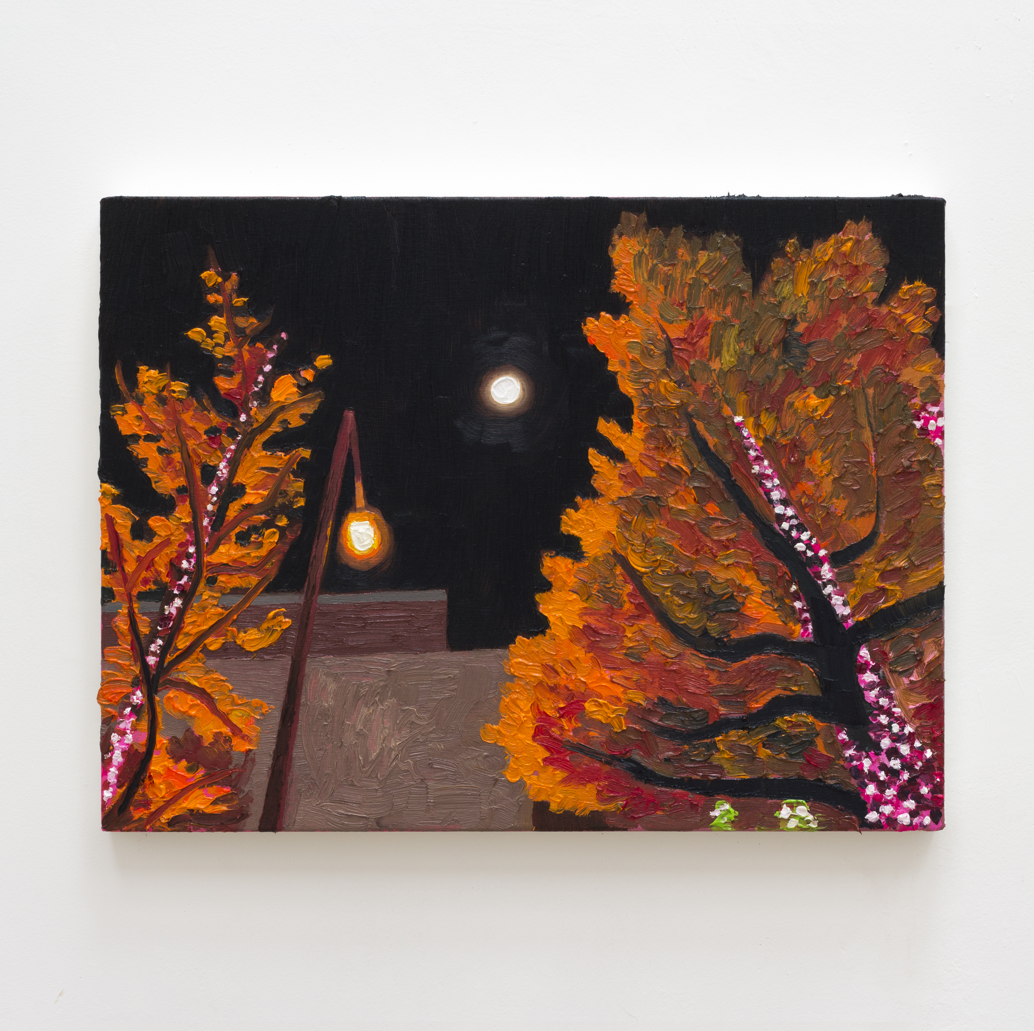 &Aacute;rvores com pisca pisca, 2023&oacute;leo sobre tela30 x 40 cm