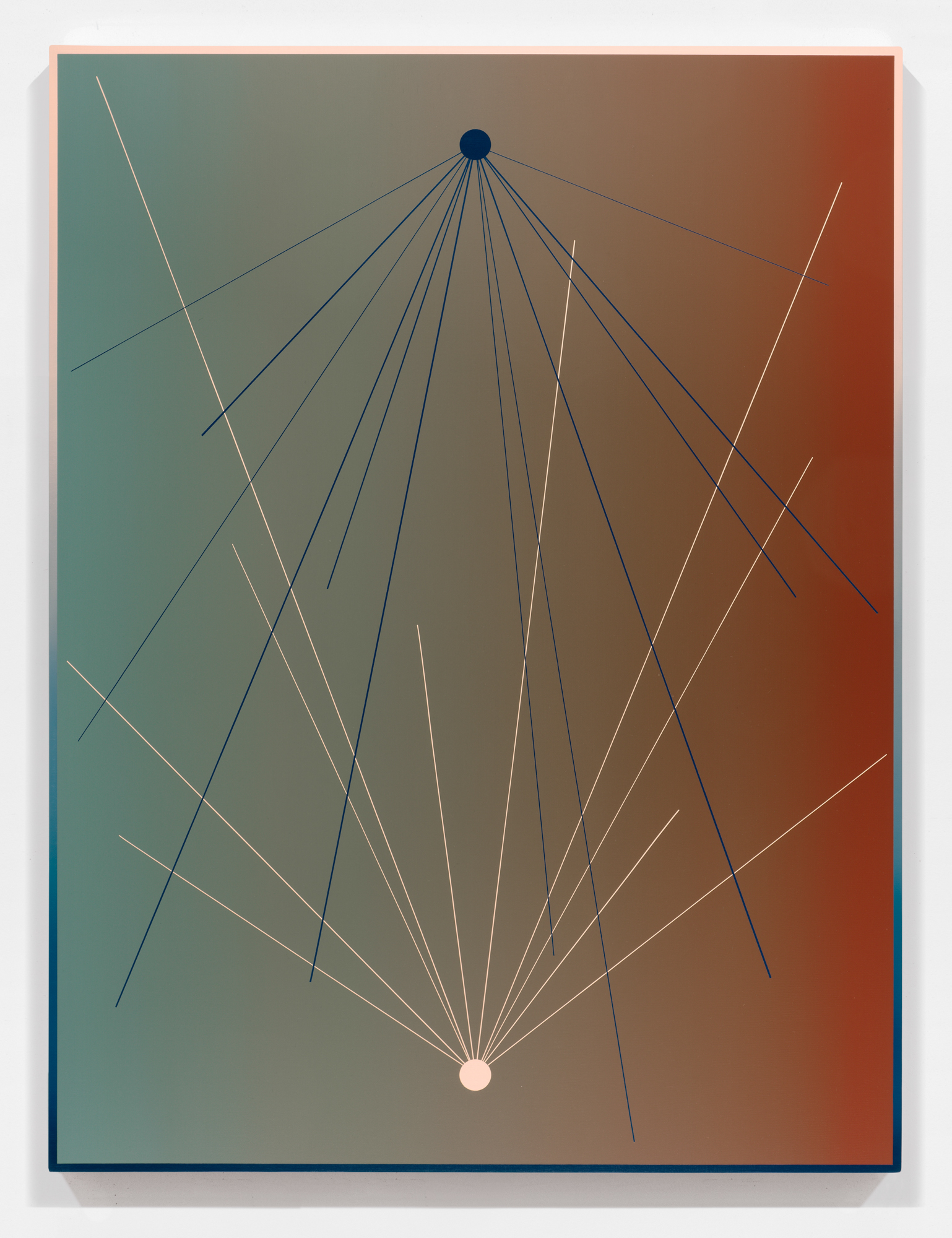 Mutual Exposure (II). 2018. Oil and acrylic on wood panel, 40" x 30" (102 x 76 cm)