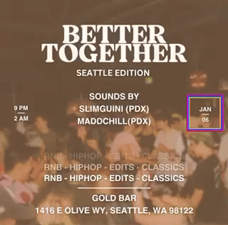 Sat jan 6: better together seattle edition w/ slimguini + maddchill from portland