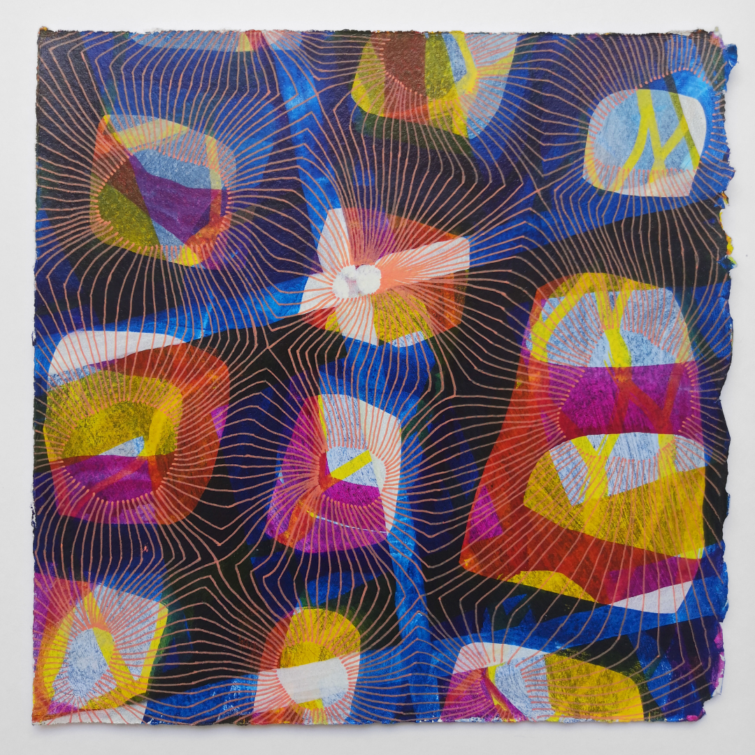 Windows #3 19cm x 19cm | Acrylic ink on acid free paper | 2020