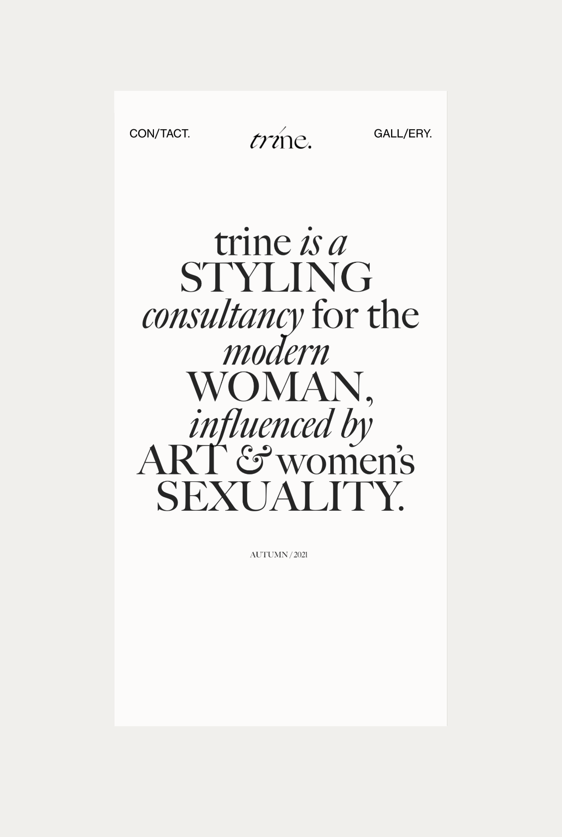 Trine — Web Design, Mobile