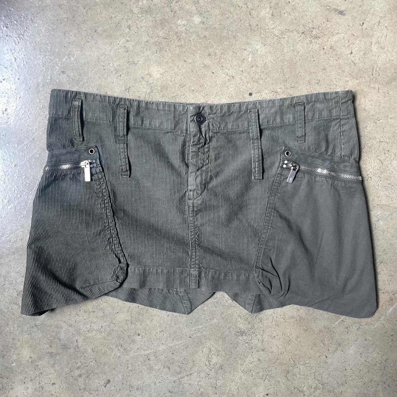 Diesel Green Corduroy Mini Skirt - 𝓈𝑜𝓁𝒹