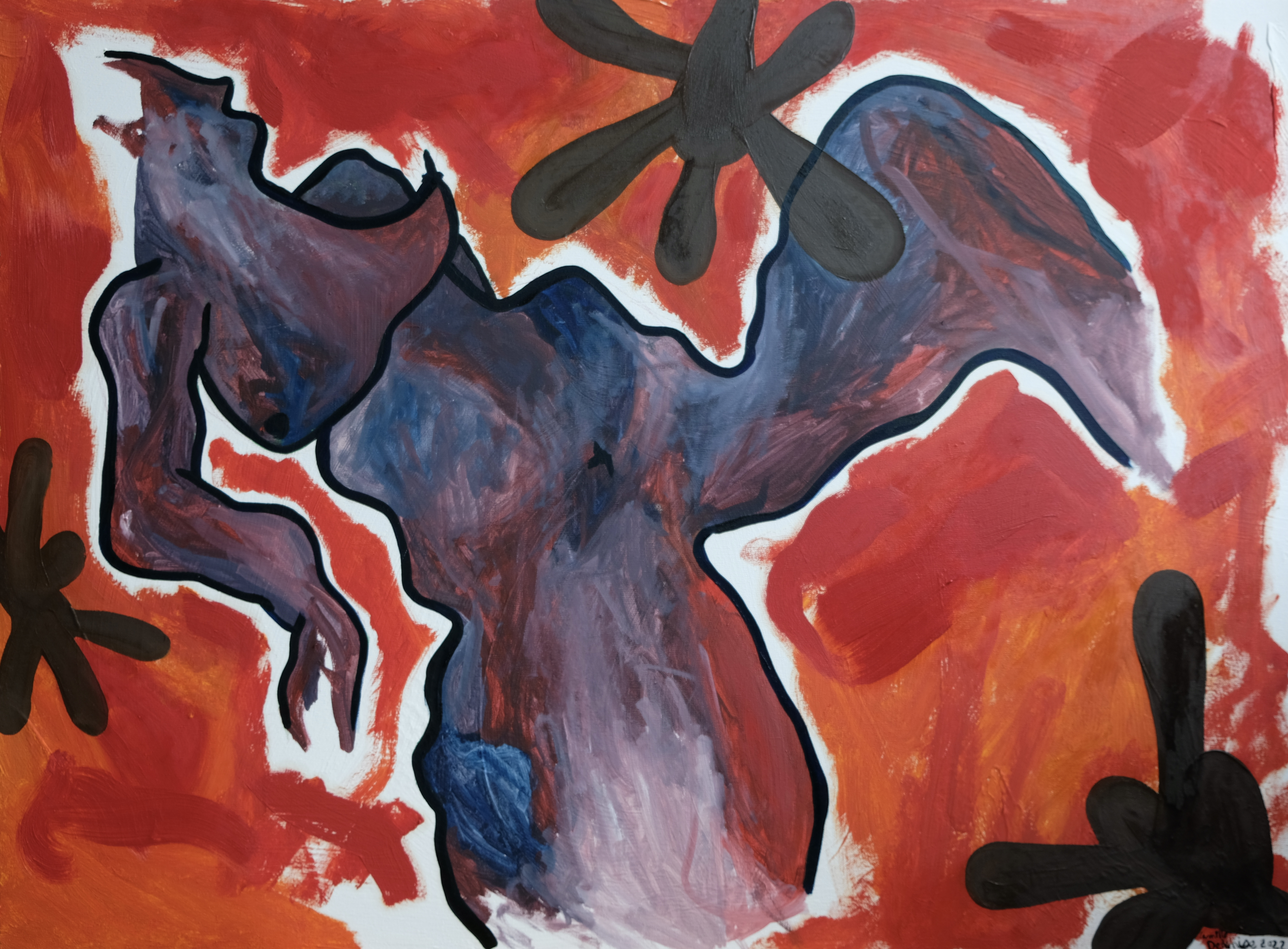 ^ 'ELLE 1', Oil painting on linen canvas, 81x60cm, 2022