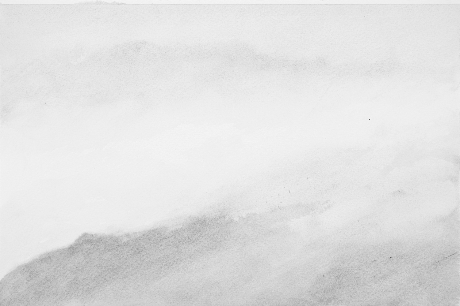 Versant, brume, distancegouache sur papier19 x 28 cm, 2022