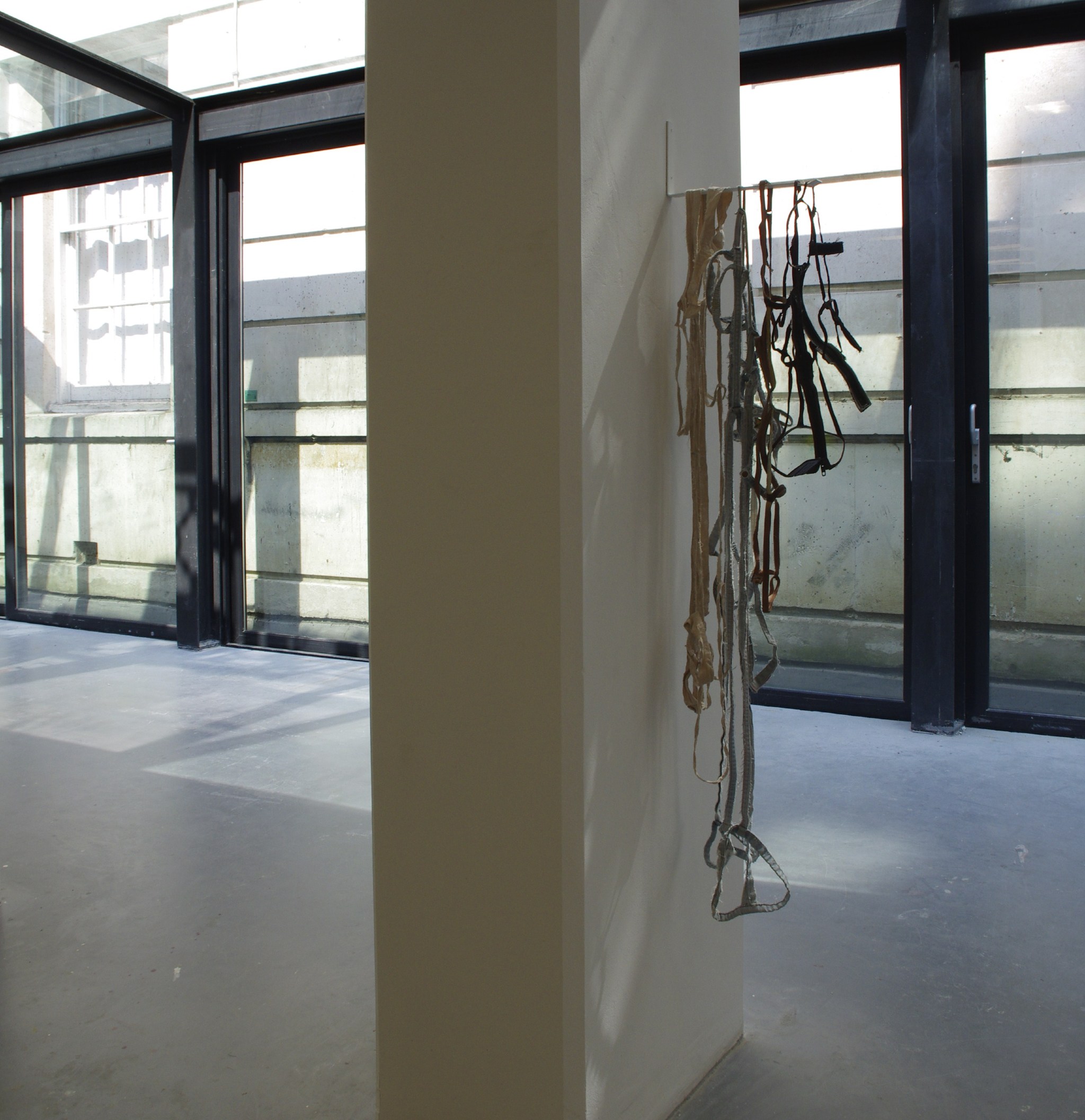 Seams (stripped), set of clothes, steel hook, dimensions misc, 2013