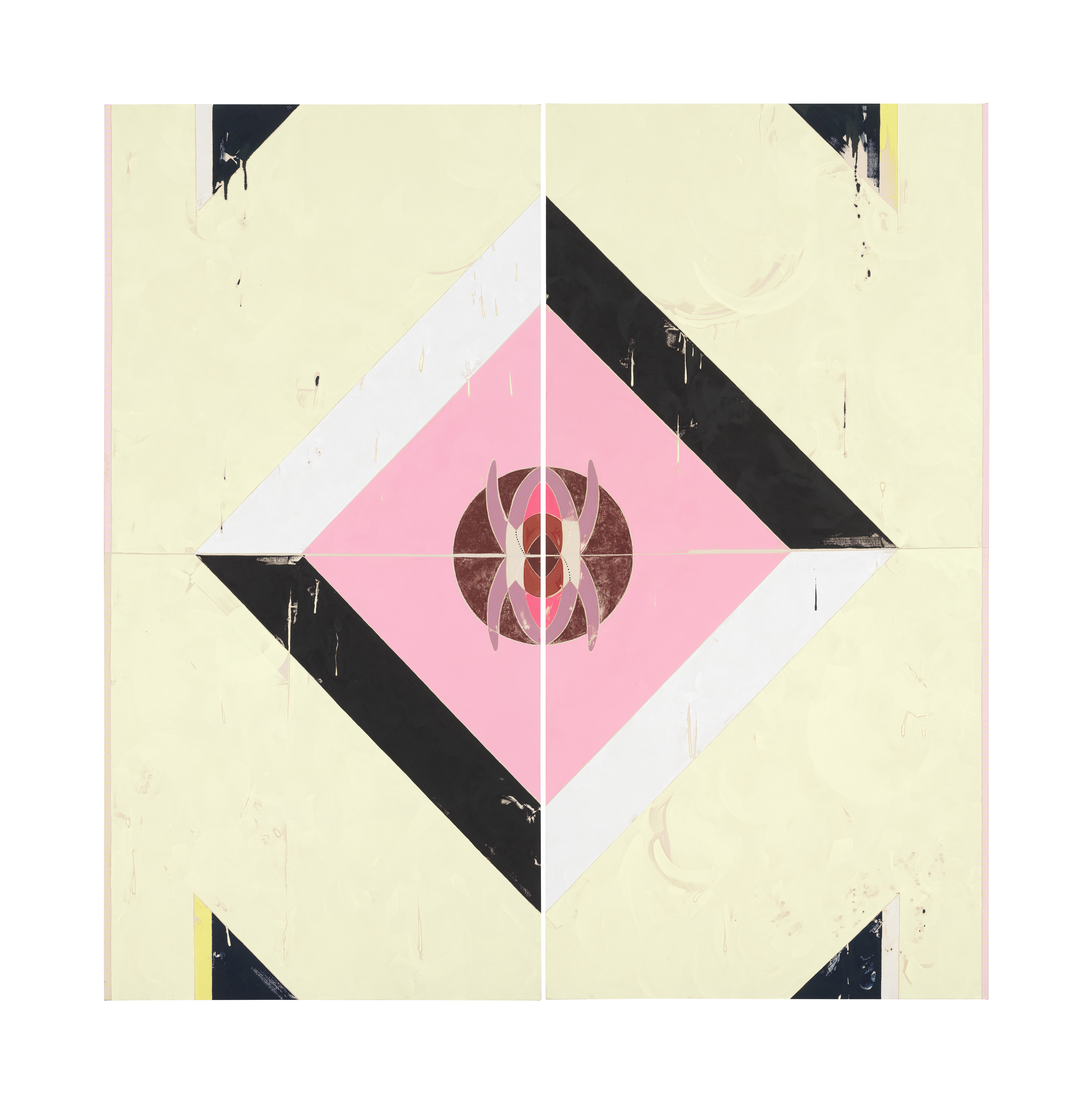 sosFound::subject_citizen:K(ante)_> K+K=11081988 (203 x 100) + (203 x 100) cm. oil on canvas. 2018