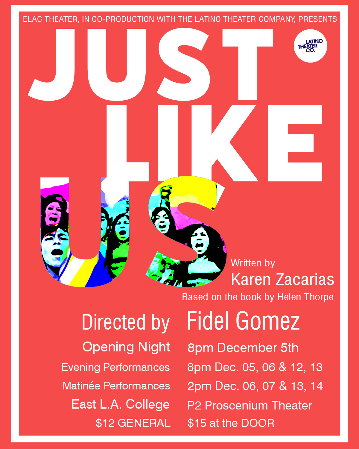 Just Like US theater play poster at ELAC
