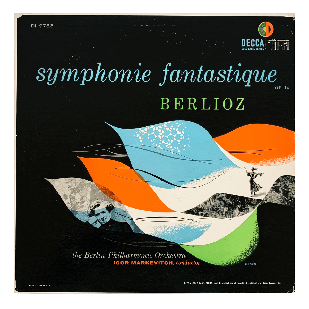Decca Gold DL 9783 Hector Berlioz - Symphonie fantastique, Op.14 Berliner Philharmoniker - Igor Markevitch Design: Joe Weitz (credited)