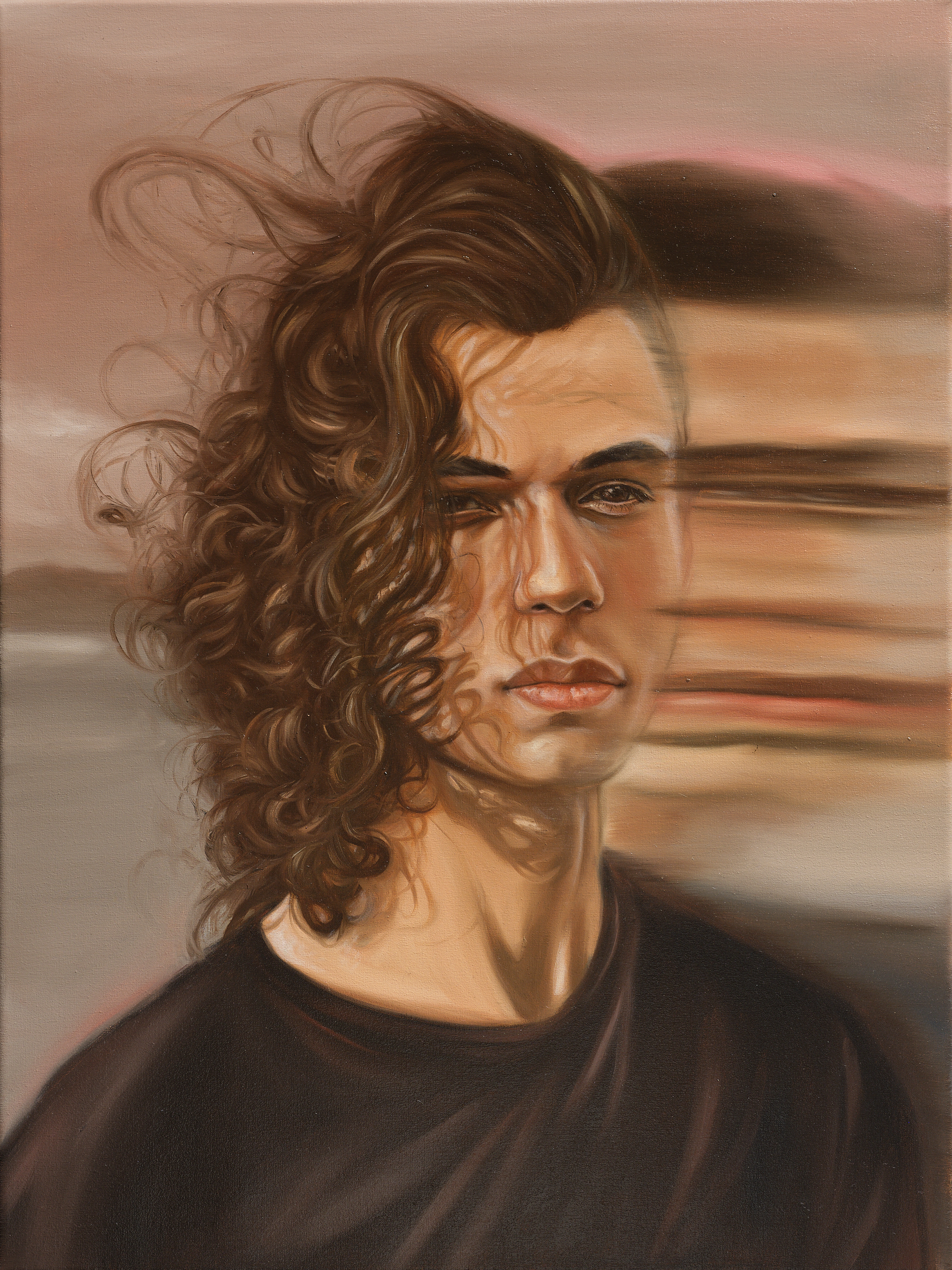 Sky Eyes, Oil on Canvas, 22 x 24", 2021